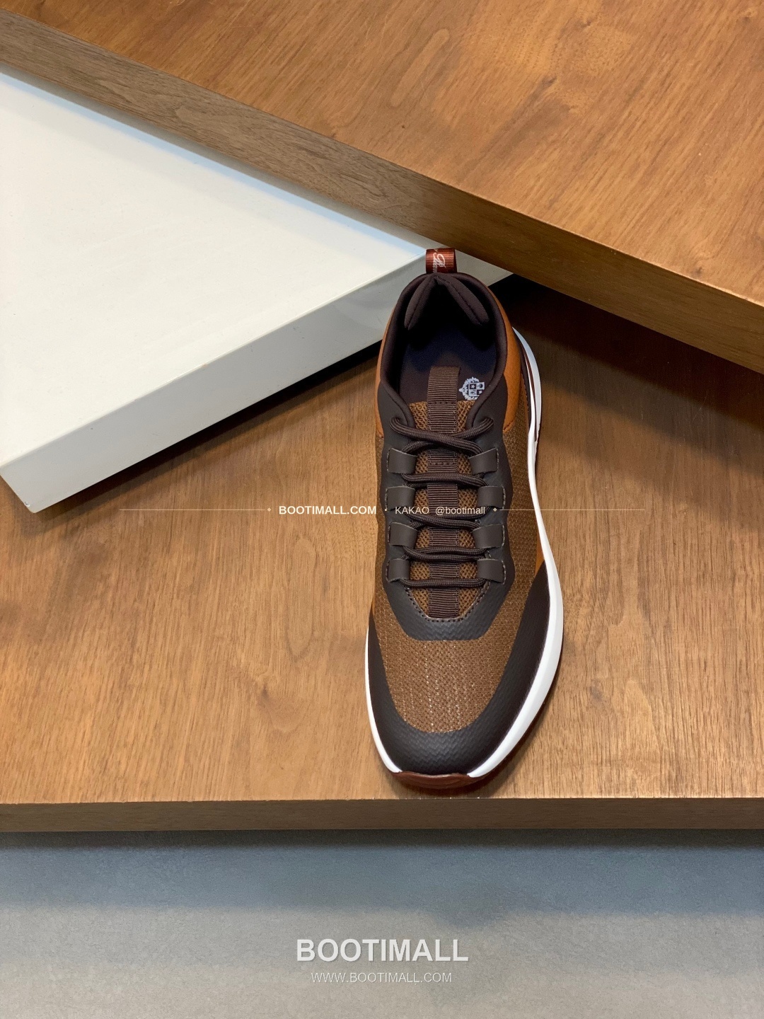 로로피아나 캐시미어 플라이니트 메쉬 로고 레이스업 스니커즈 브라운 Loro Piana Cashmere Flyknit Mesh Logo Lace-Up Sneakers 6