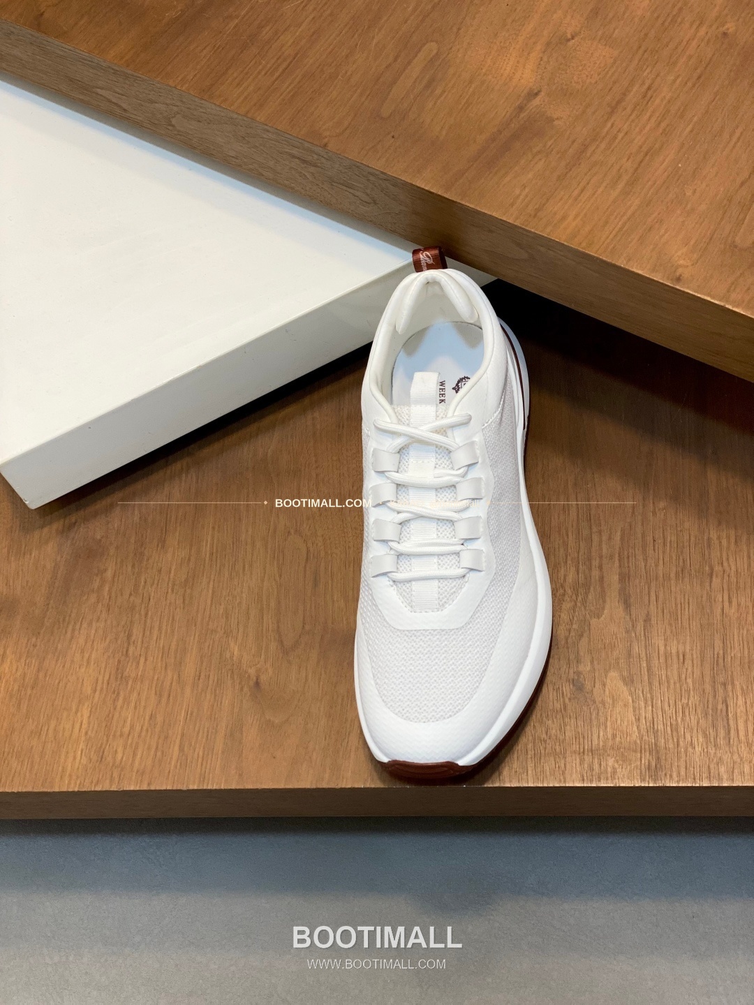 로로피아나 캐시미어 플라이니트 메쉬 로고 레이스업 스니커즈 화이트 Loro Piana Cashmere Flyknit Mesh Logo Lace-Up Sneakers 6