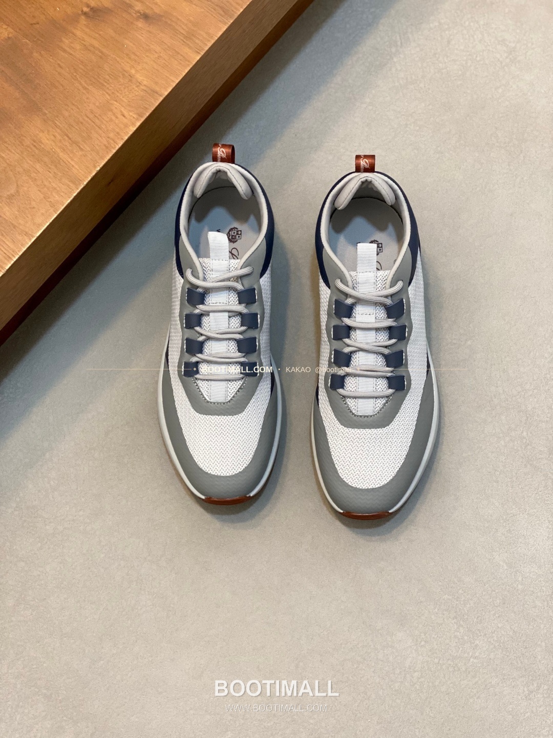 로로피아나 캐시미어 플라이니트 메쉬 로고 레이스업 스니커즈 Loro Piana Cashmere Flyknit Mesh Logo Lace-Up Sneakers 1