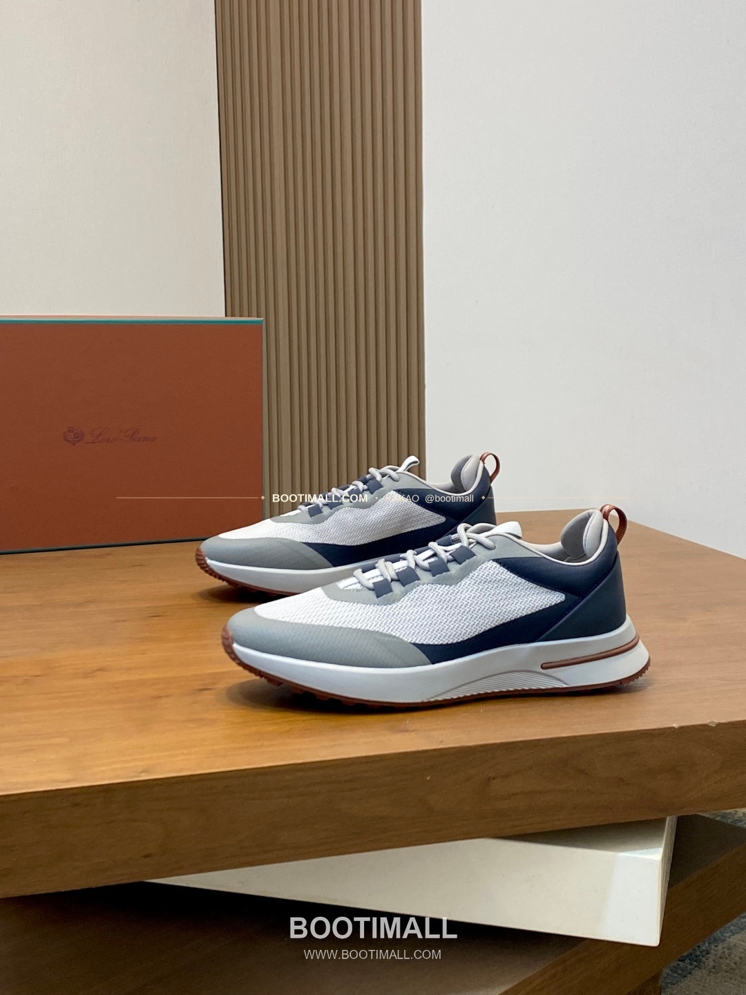 로로피아나 캐시미어 플라이니트 메쉬 로고 레이스업 스니커즈 Loro Piana Cashmere Flyknit Mesh Logo Lace-Up Sneakers 3