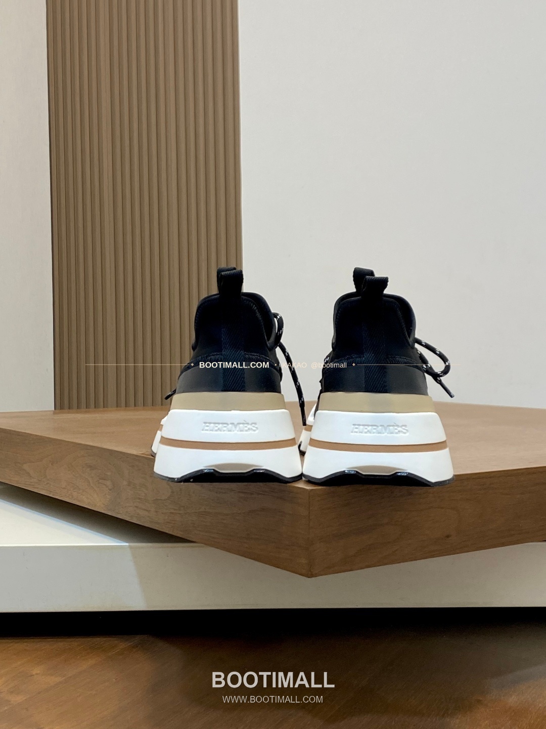 에르메스 바운싱 송아지가죽 엘라스틱 패브릭 로고 레이스업 스니커즈 블랙 Hermes Bouncing Calfskin Elastic Fabric Logo Lace-Up Sneakers 8