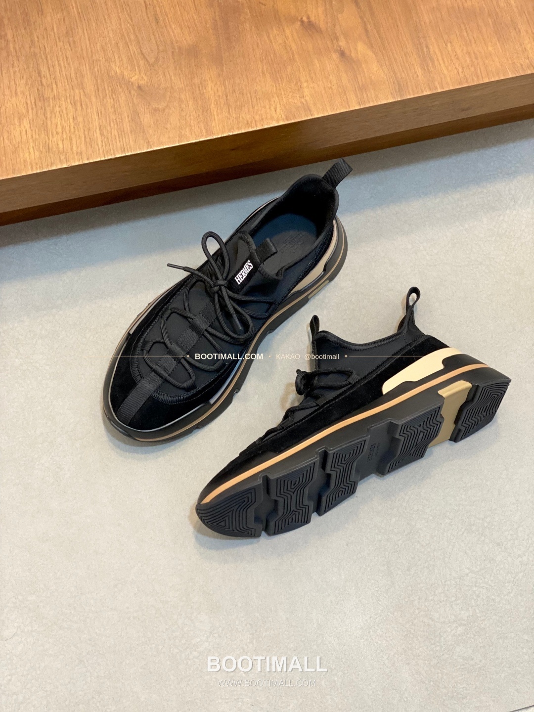 에르메스 바운싱 송아지가죽 엘라스틱 패브릭 로고 레이스업 스니커즈 Hermes Bouncing Calfskin Elastic Fabric Logo Lace-Up Sneakers 5