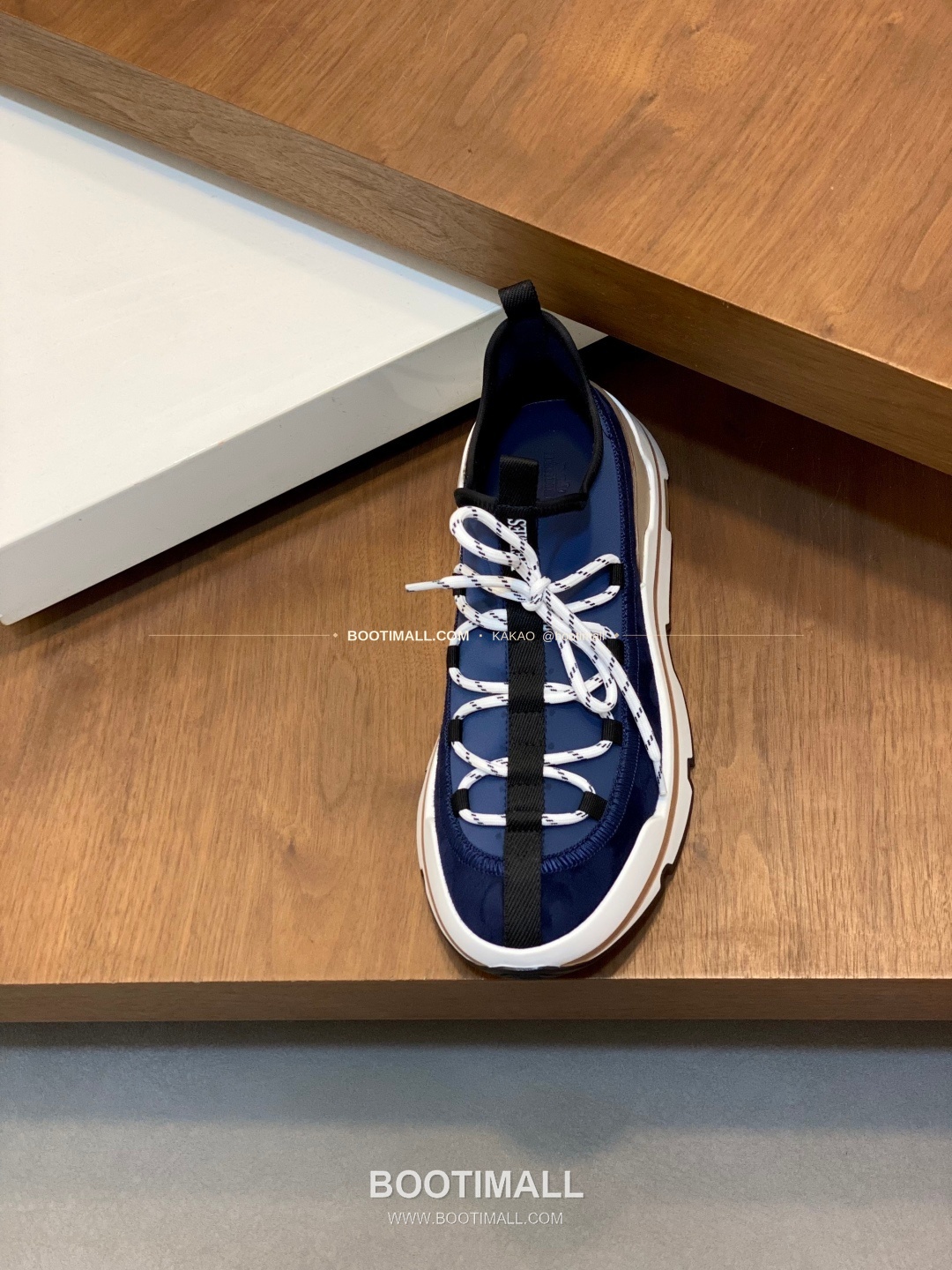 에르메스 바운싱 송아지가죽 엘라스틱 패브릭 로고 레이스업 스니커즈 네이비 Hermes Bouncing Calfskin Elastic Fabric Logo Lace-Up Sneakers 6