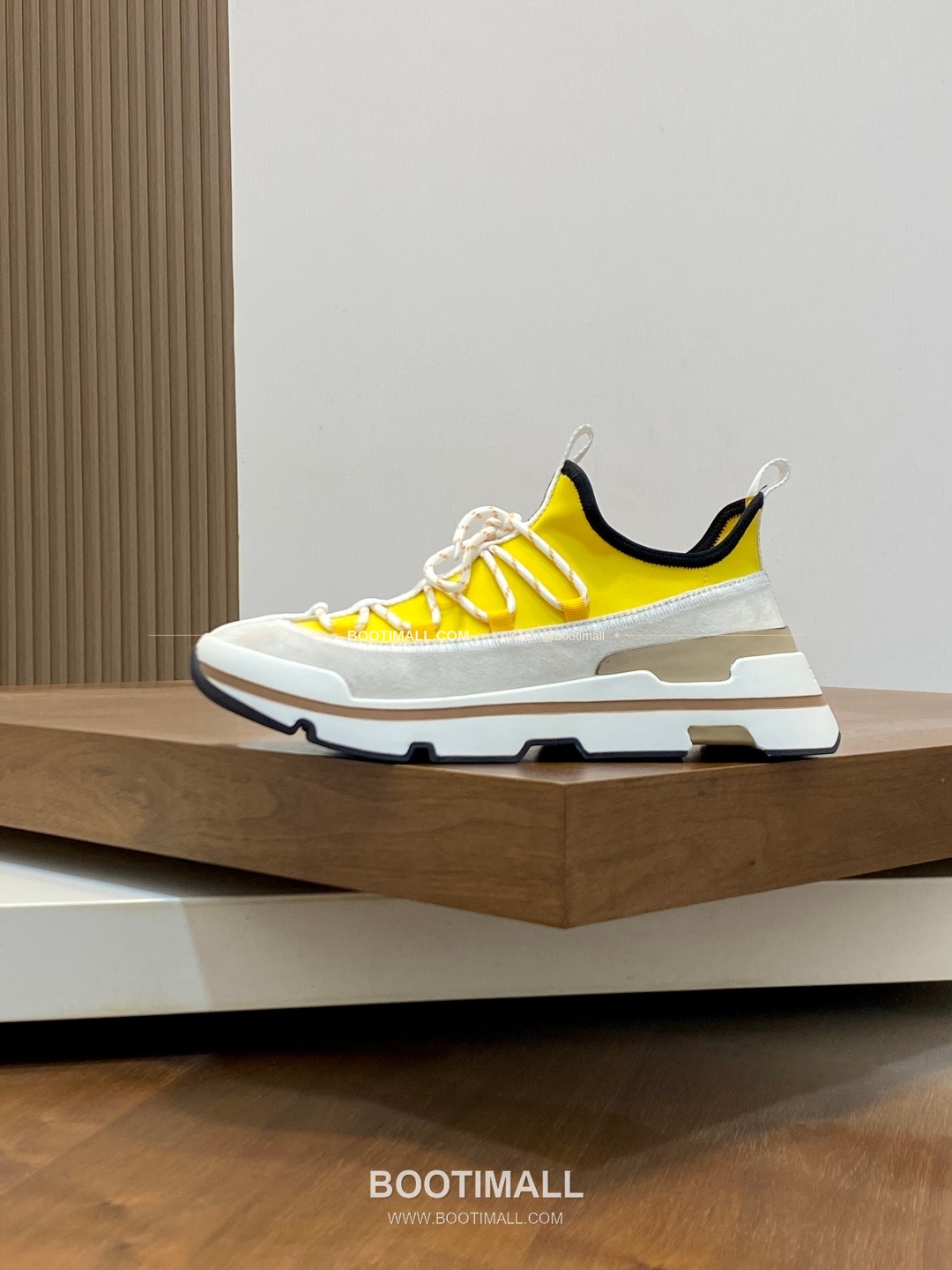 에르메스 바운싱 송아지가죽 엘라스틱 패브릭 로고 레이스업 스니커즈 옐로우 Hermes Bouncing Calfskin Elastic Fabric Logo Lace-Up Sneakers 2