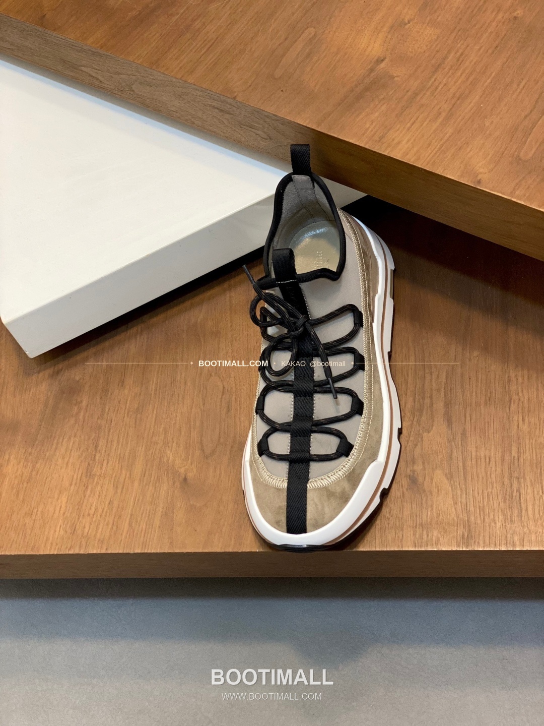 에르메스 바운싱 송아지가죽 엘라스틱 패브릭 로고 레이스업 스니커즈 카키 Hermes Bouncing Calfskin Elastic Fabric Logo Lace-Up Sneakers 6