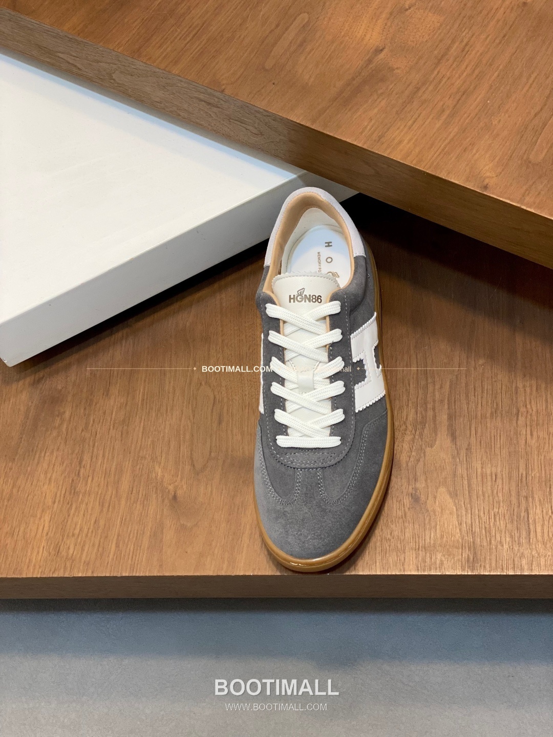 호간 H패치 송아지가죽 믹스 로고 레이스업 스니커즈 그레이 Hogan H Patch Calfskin Mix Logo Lace-Up Sneakers 6