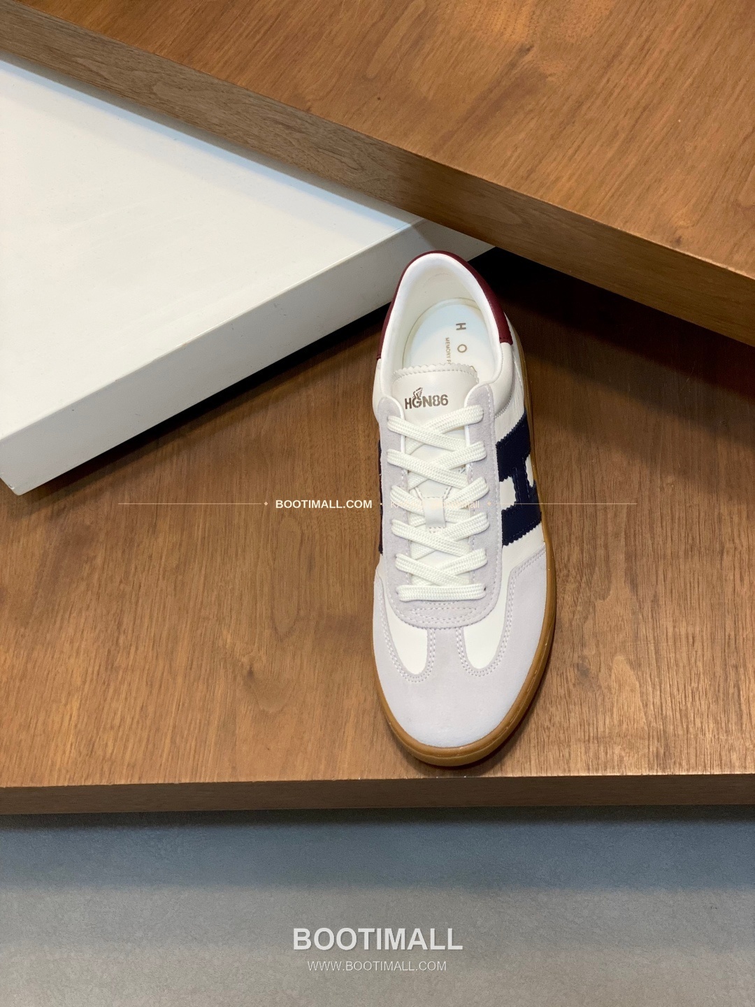 호간 H패치 송아지가죽 믹스 로고 레이스업 스니커즈 화이트 Hogan H Patch Calfskin Mix Logo Lace-Up Sneakers 6