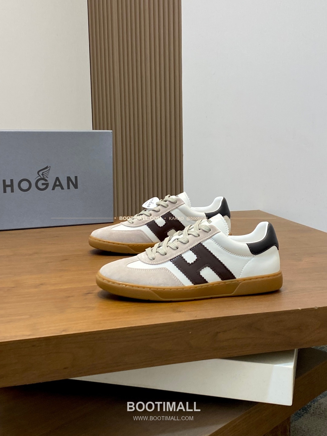 호간 H패치 송아지가죽 믹스 로고 레이스업 스니커즈 Hogan H Patch Calfskin Mix Logo Lace-Up Sneakers 3
