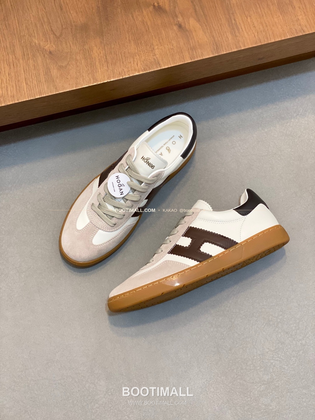 호간 H패치 송아지가죽 믹스 로고 레이스업 스니커즈 Hogan H Patch Calfskin Mix Logo Lace-Up Sneakers 5