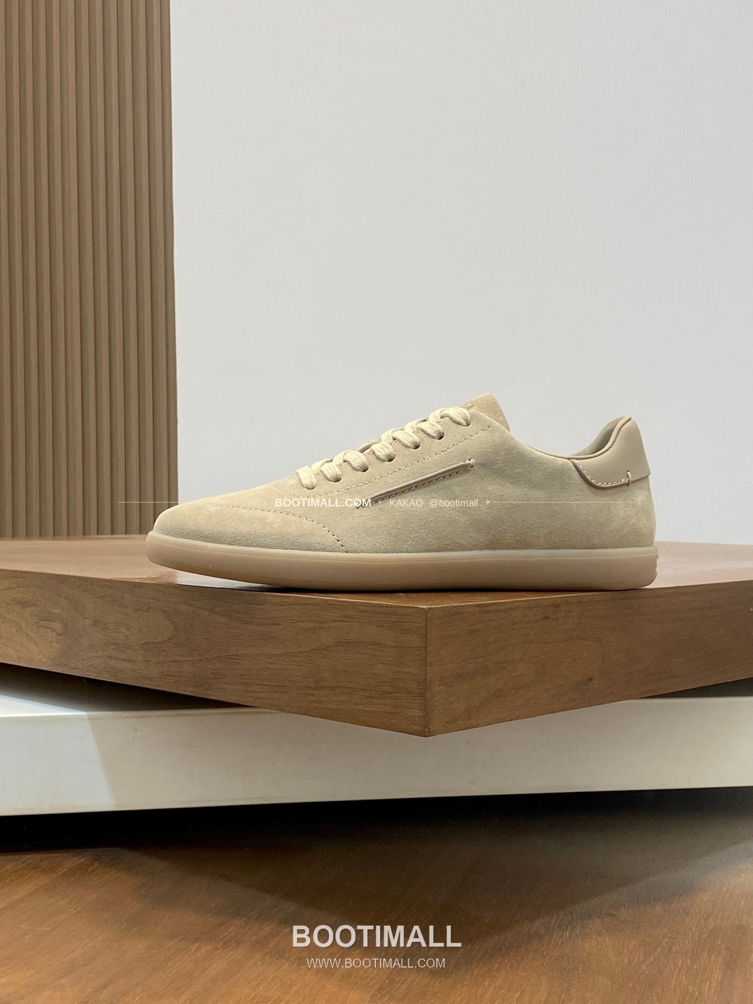 제냐 232 스웨이드 로고 레이스업 스니커즈 베이지 Zegna 232 Suede Logo Lace-Up Sneakers 2