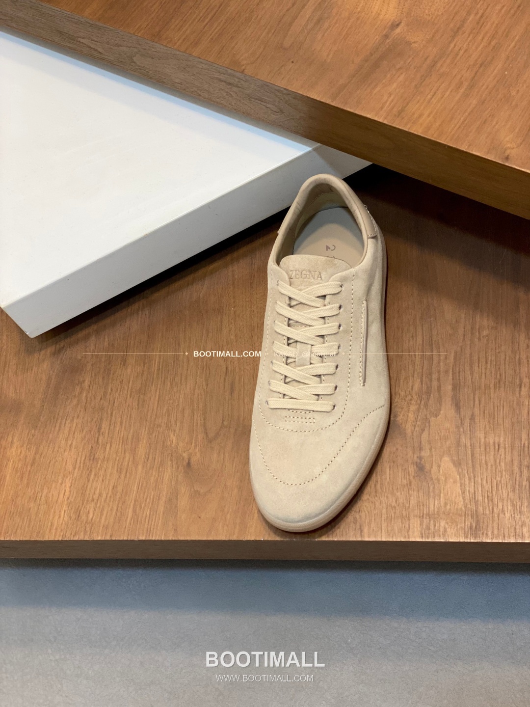 제냐 232 스웨이드 로고 레이스업 스니커즈 베이지 Zegna 232 Suede Logo Lace-Up Sneakers 6