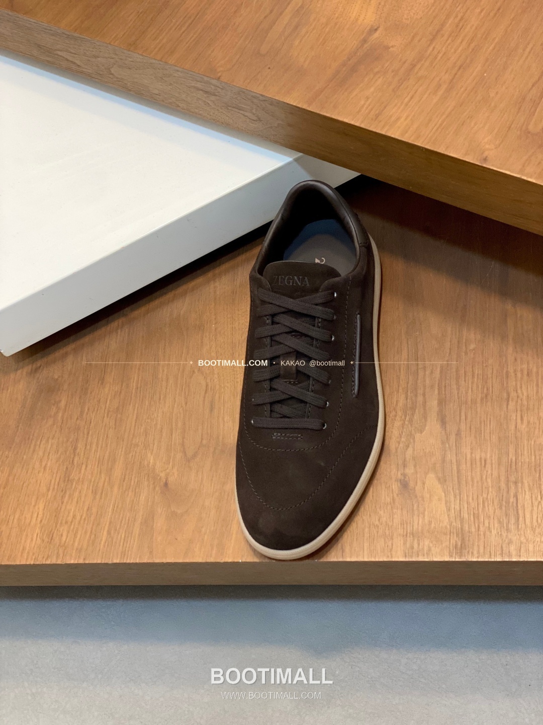 제냐 232 스웨이드 로고 레이스업 스니커즈 다크브라운 Zegna 232 Suede Logo Lace-Up Sneakers 6