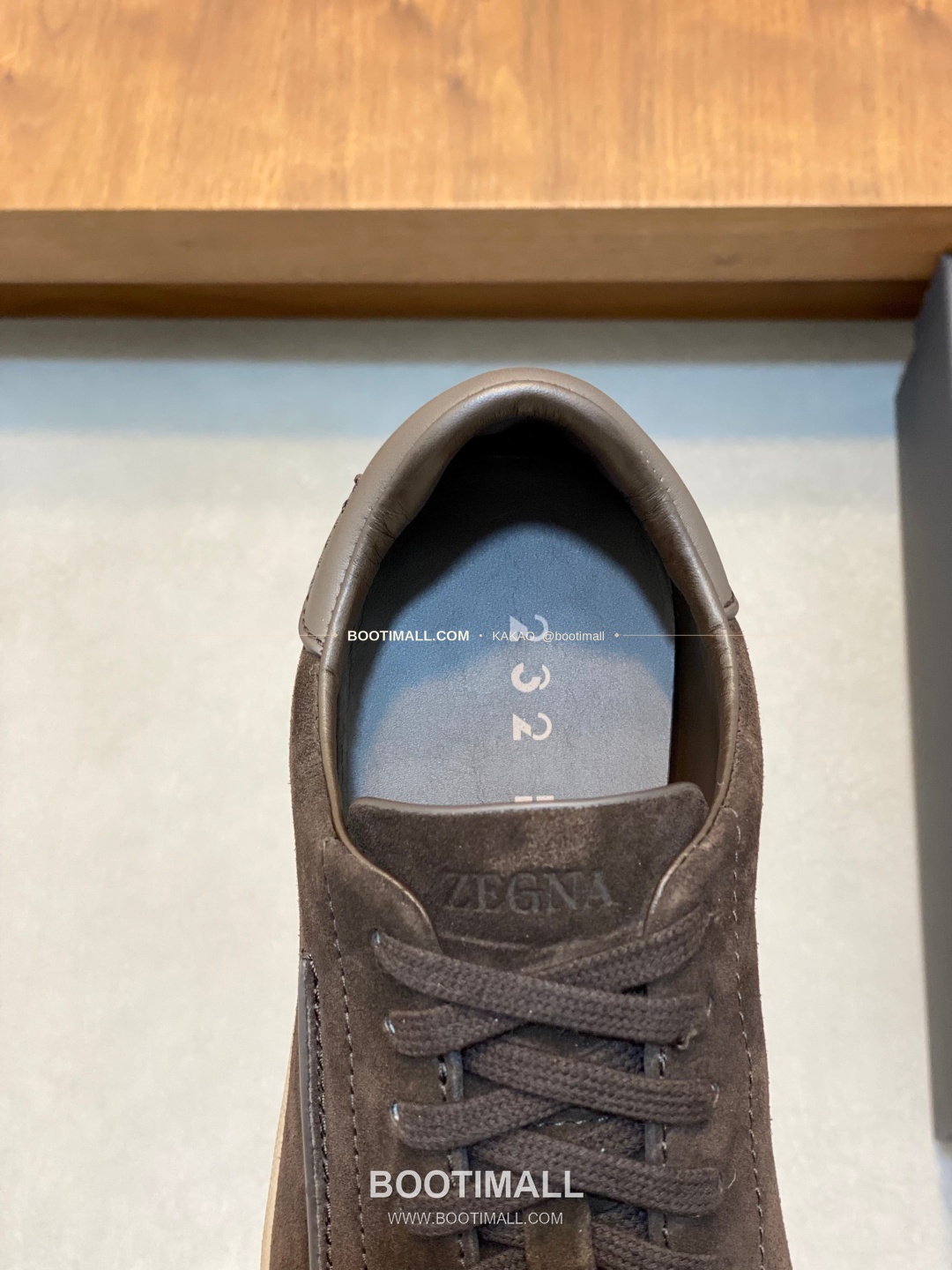 제냐 232 스웨이드 로고 레이스업 스니커즈 다크브라운 Zegna 232 Suede Logo Lace-Up Sneakers 7