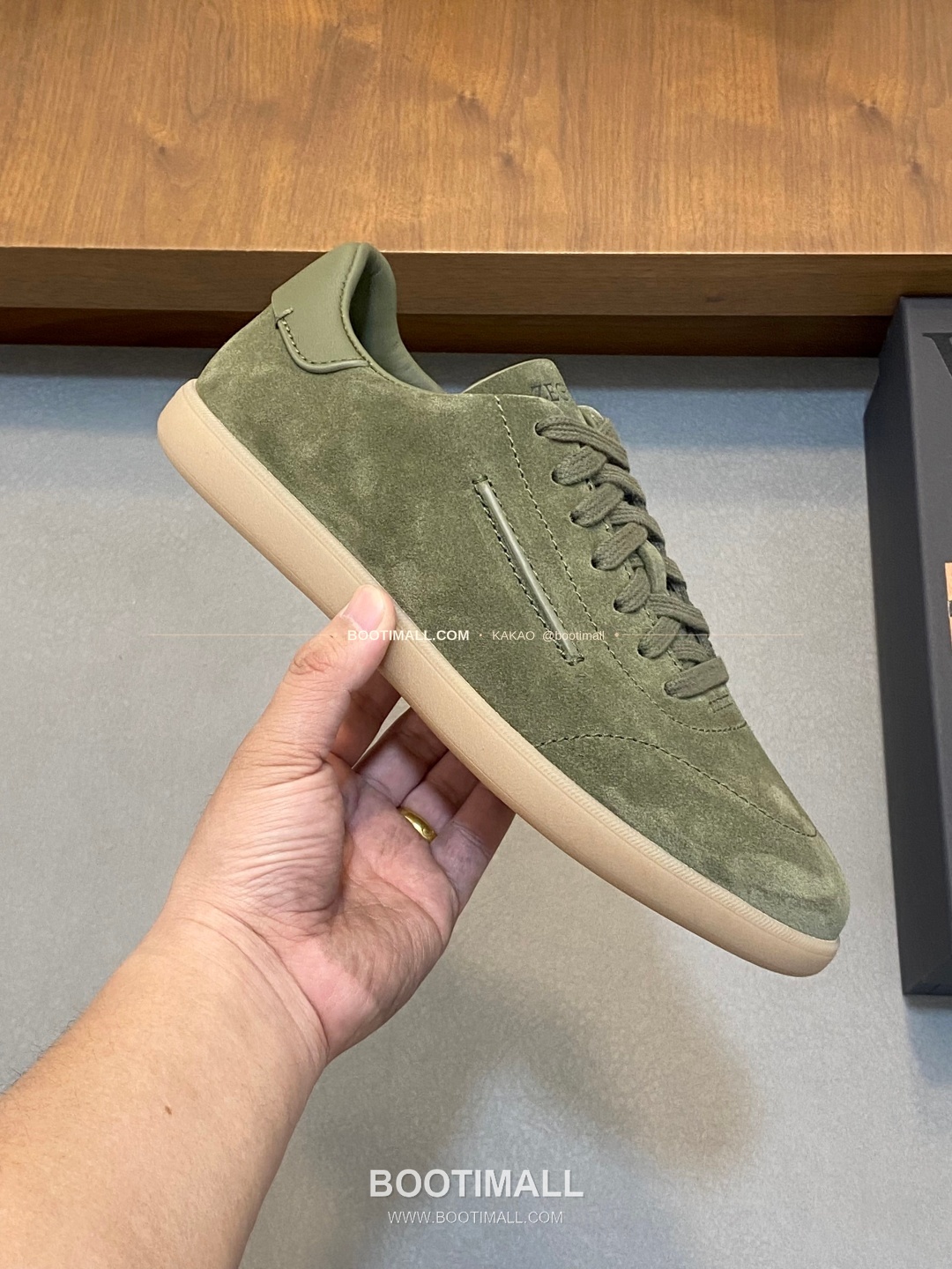 제냐 232 스웨이드 로고 레이스업 스니커즈 Zegna 232 Suede Logo Lace-Up Sneakers 4