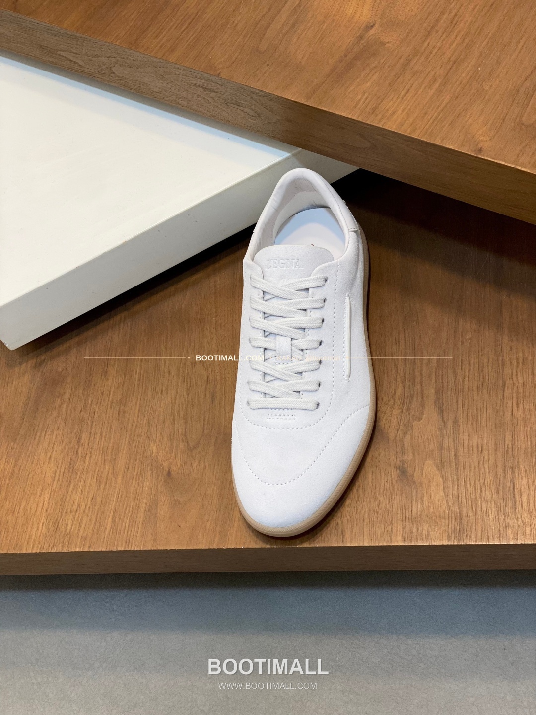 제냐 232 스웨이드 로고 레이스업 스니커즈 화이트 Zegna 232 Suede Logo Lace-Up Sneakers 6