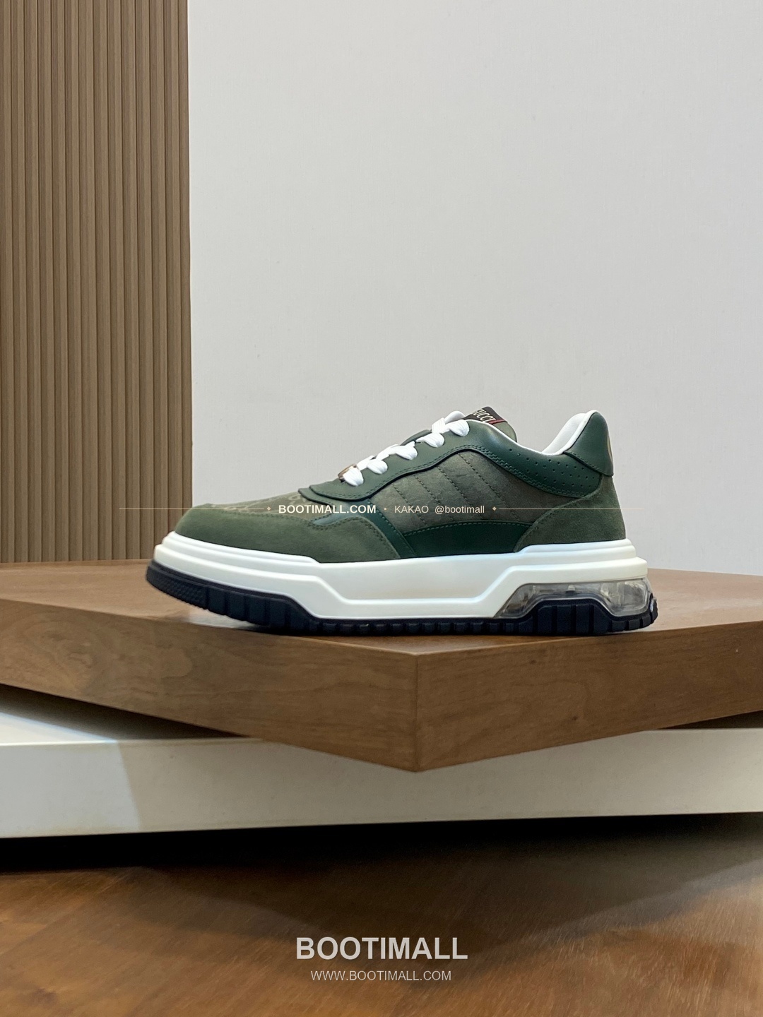 구찌 나파가죽 로고 레이스업 스니커즈 카키 Gucci Nappa Calfskin Logo Lace-Up Sneakers 2