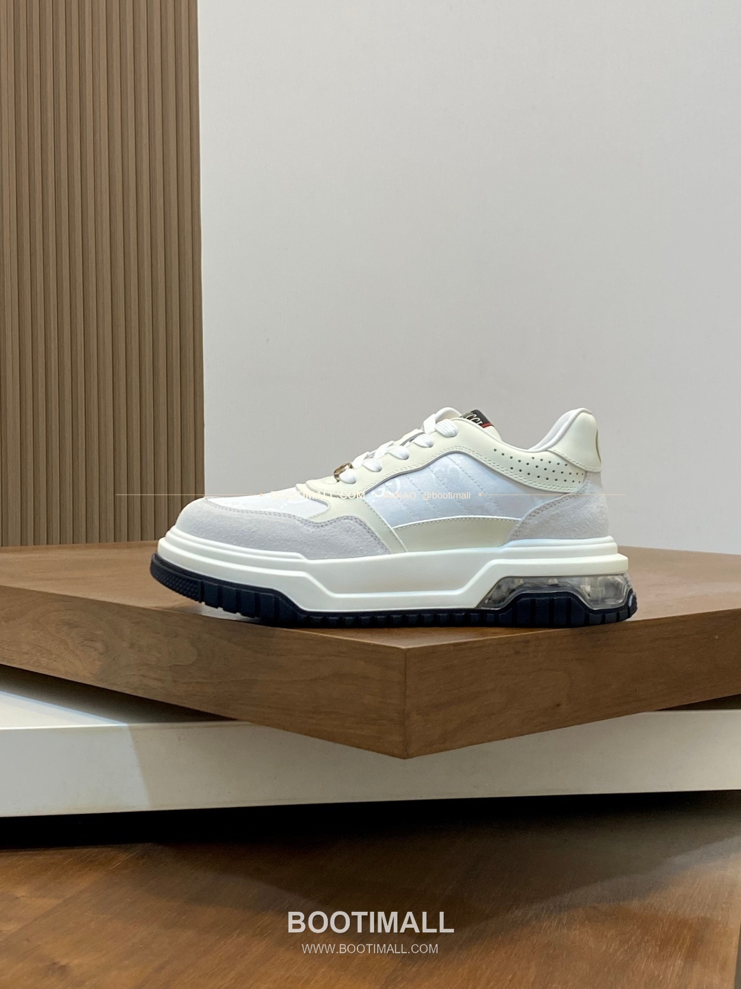 구찌 나파가죽 로고 레이스업 스니커즈 화이트 Gucci Nappa Calfskin Logo Lace-Up Sneakers 2