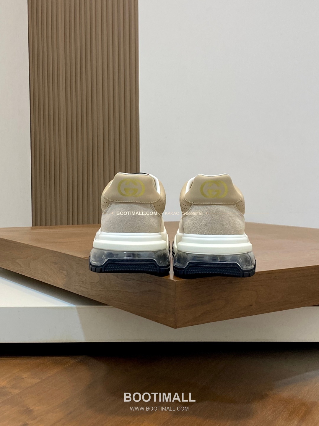 구찌 나파가죽 로고 레이스업 스니커즈 베이지 Gucci Nappa Calfskin Logo Lace-Up Sneakers 8