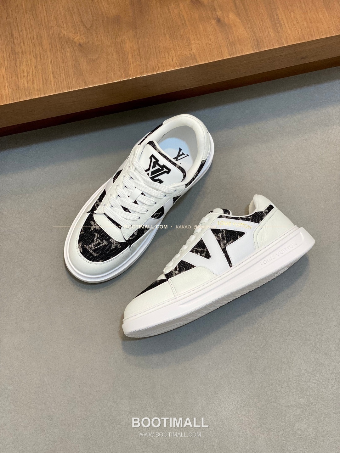 루이비통 모노그램 송아지가죽 에어솔 레이스업 스니커즈 Louis Vuitton Monogram Calfskin Air Sole Lace-Up Sneakers 5cm 5