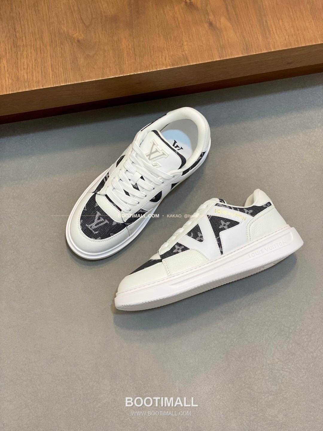루이비통 모노그램 송아지가죽 에어솔 레이스업 스니커즈 Louis Vuitton Monogram Calfskin Air Sole Lace-Up Sneakers 5cm 5