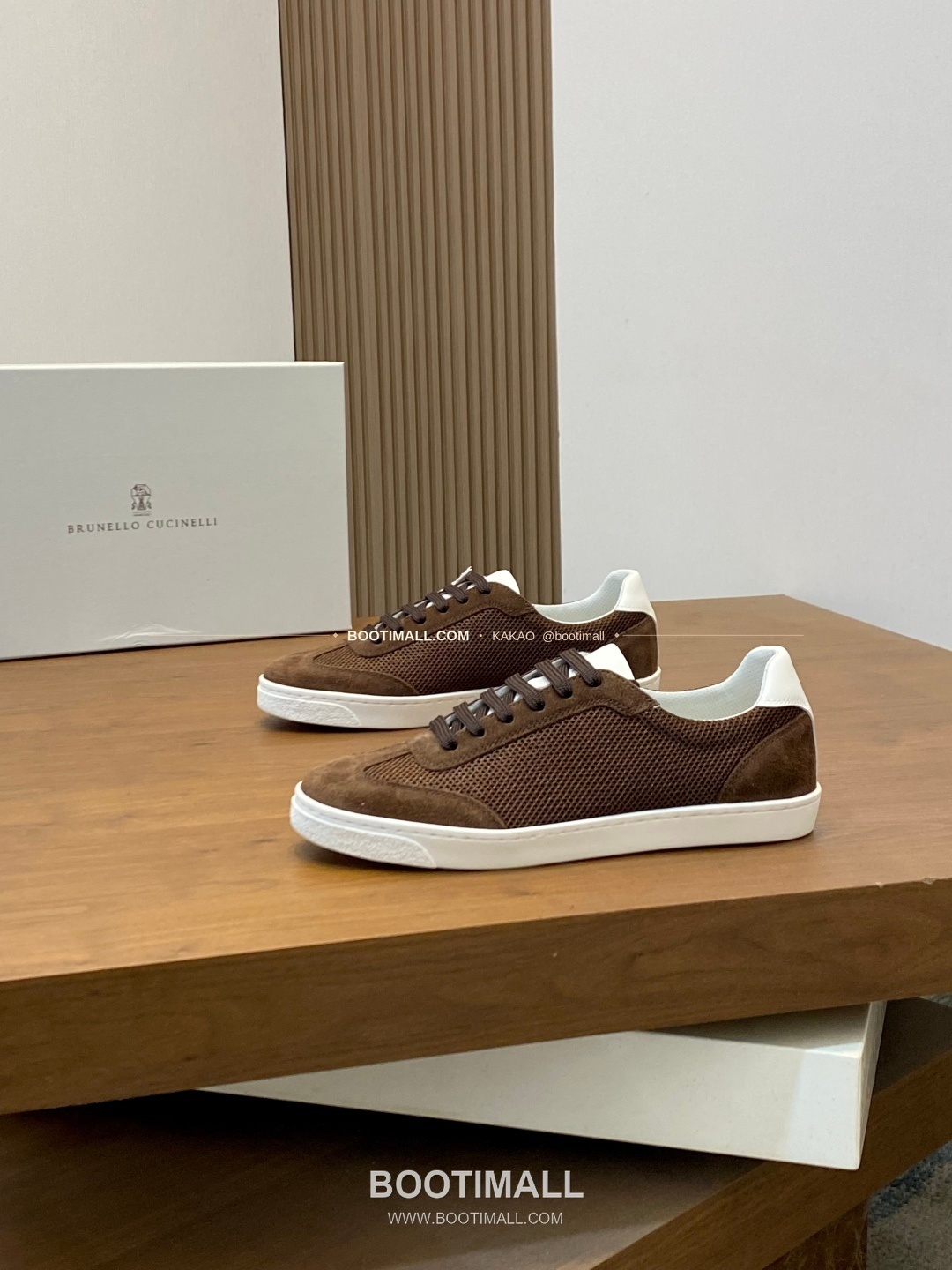 브루넬로쿠치넬리 캐시미어 스웨이드 로고 레이스업 스니커즈 브라운 Brunello Cucinelli Cashmere Suede Logo Lace-Up Sneakers 3