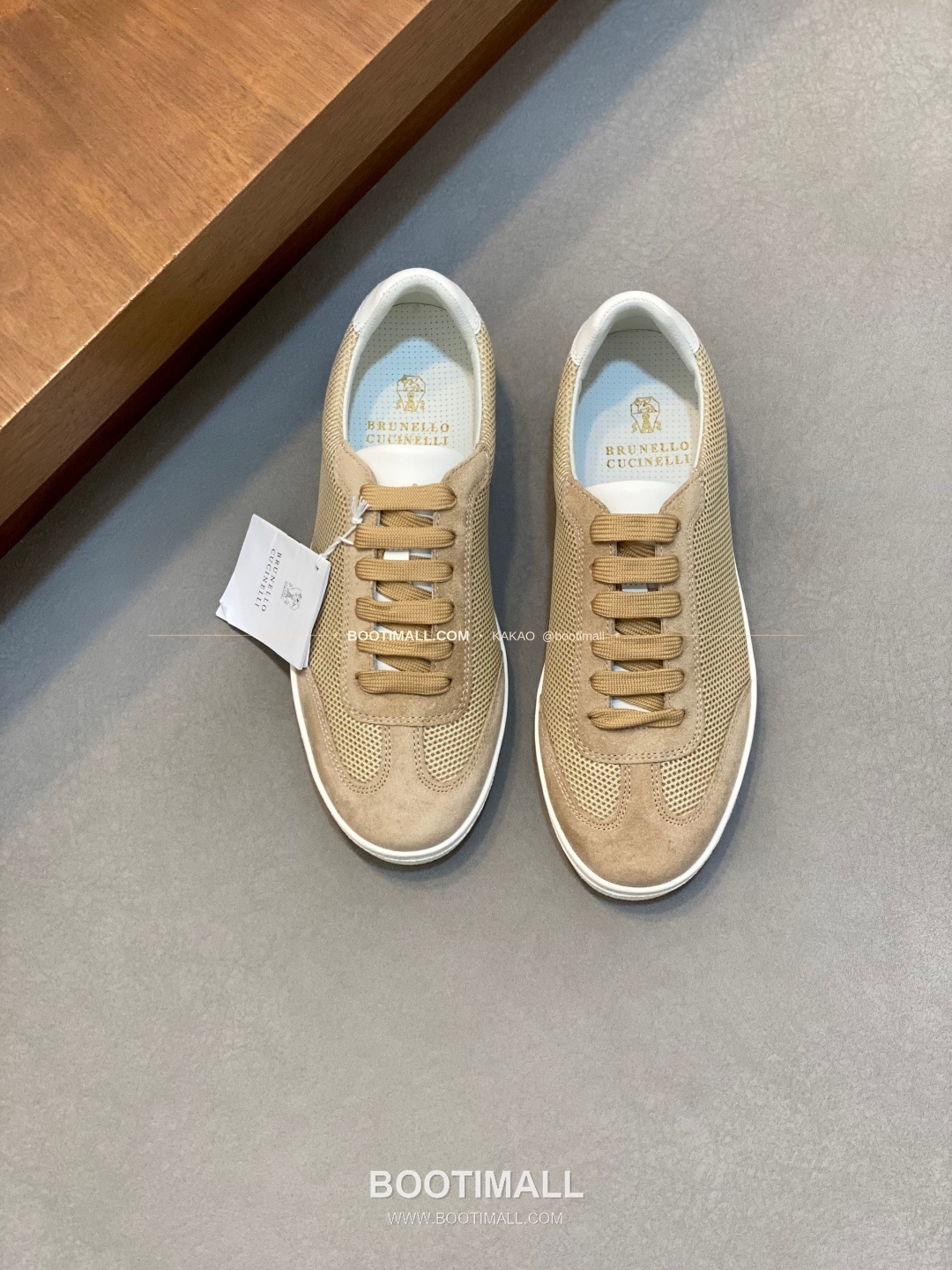 브루넬로쿠치넬리 캐시미어 스웨이드 로고 레이스업 스니커즈 Brunello Cucinelli Cashmere Suede Logo Lace-Up Sneakers 1