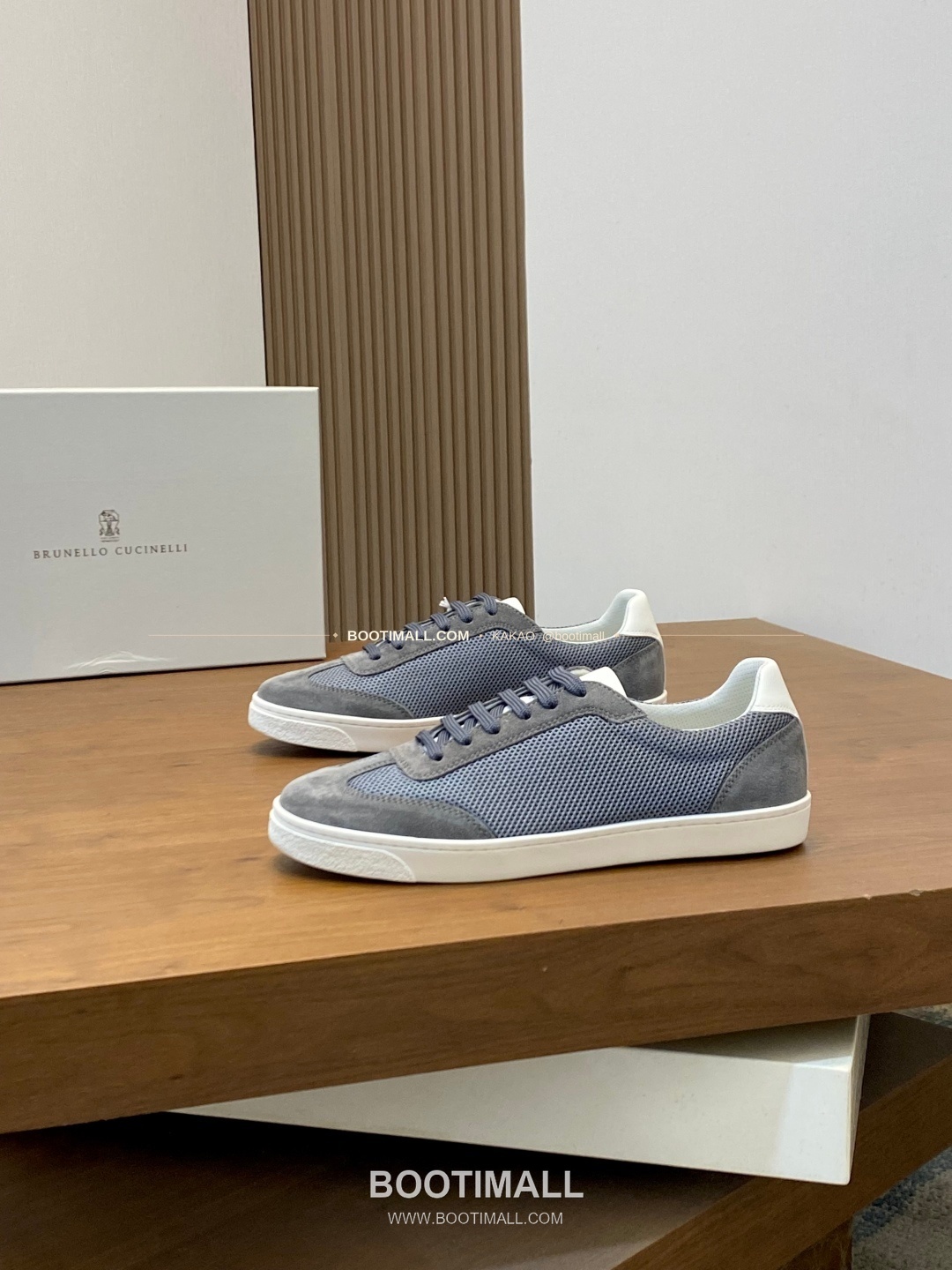 브루넬로쿠치넬리 캐시미어 스웨이드 로고 레이스업 스니커즈 그레이 Brunello Cucinelli Cashmere Suede Logo Lace-Up Sneakers 3