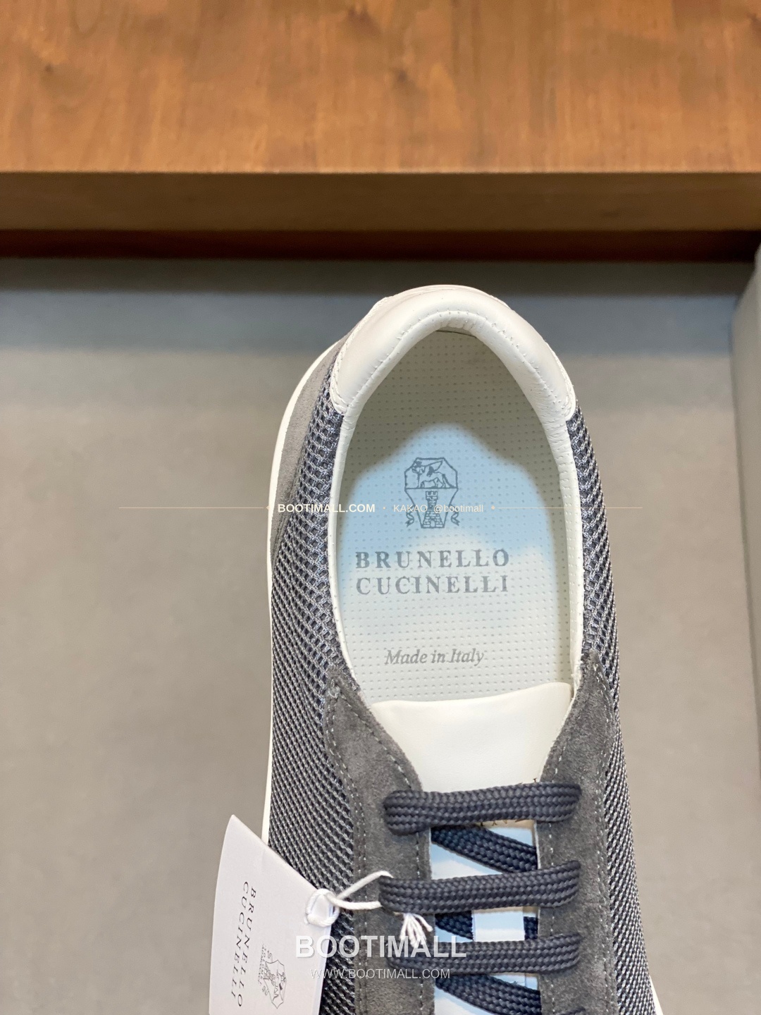 브루넬로쿠치넬리 캐시미어 스웨이드 로고 레이스업 스니커즈 그레이 Brunello Cucinelli Cashmere Suede Logo Lace-Up Sneakers 7