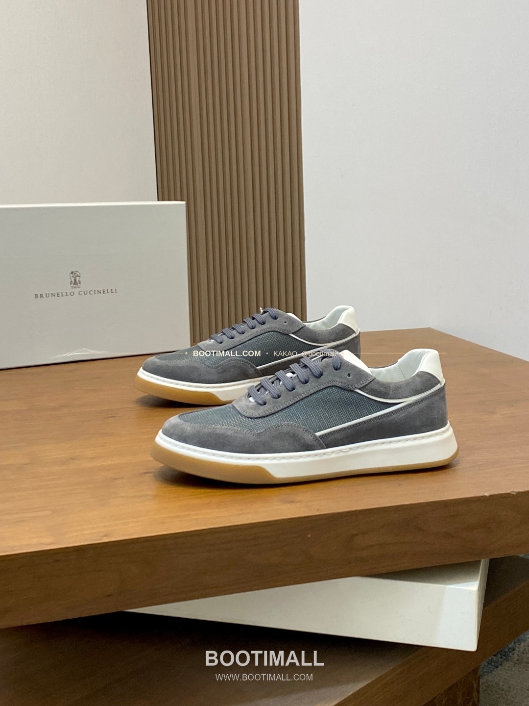 브루넬로쿠치넬리 캐시미어 스웨이드 펀칭 레이스업 스니커즈 그레이 Brunello Cucinelli Cashmere Suede Perforated Lace-Up Sneakers 3