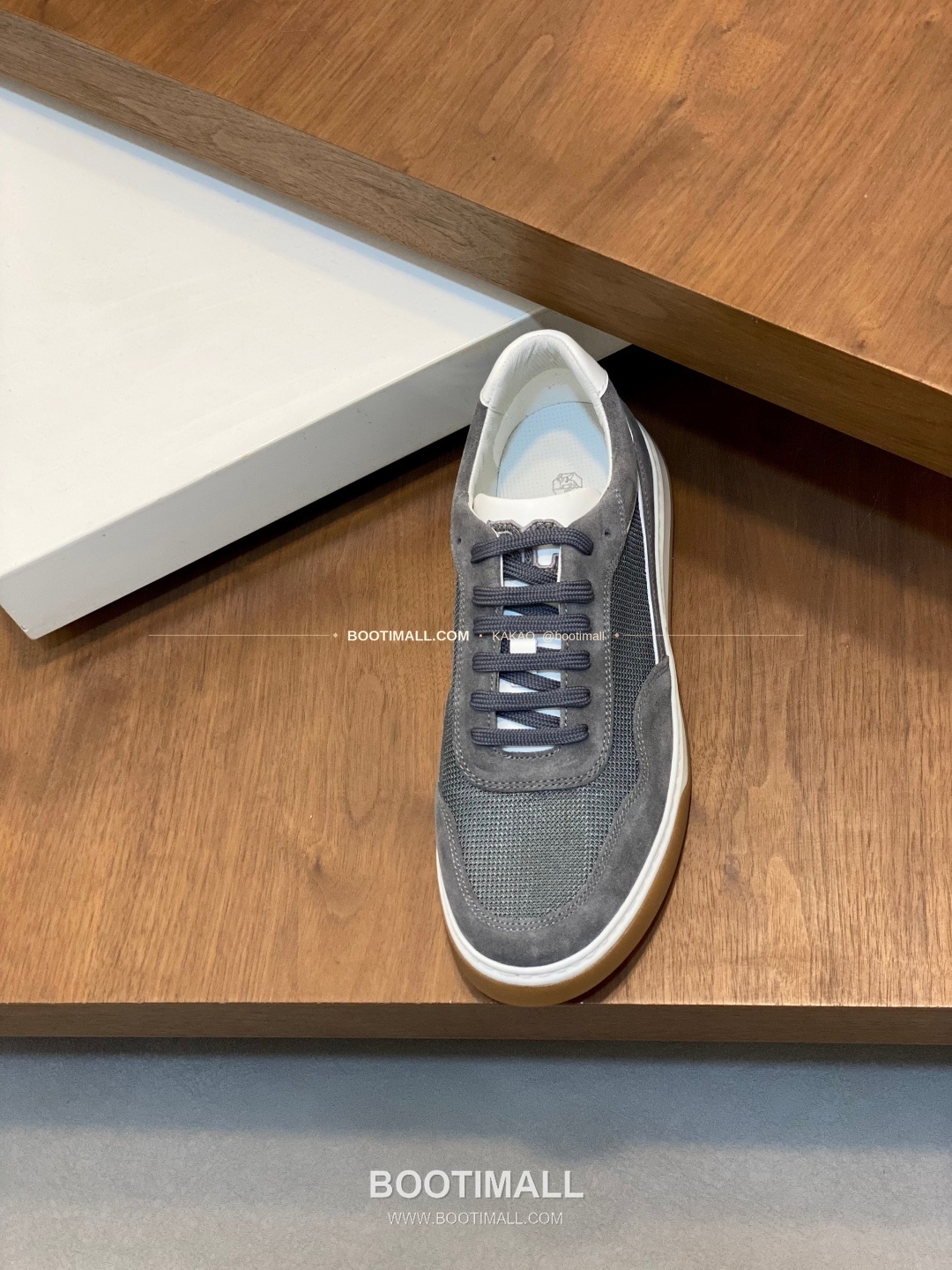 브루넬로쿠치넬리 캐시미어 스웨이드 펀칭 레이스업 스니커즈 그레이 Brunello Cucinelli Cashmere Suede Perforated Lace-Up Sneakers 6