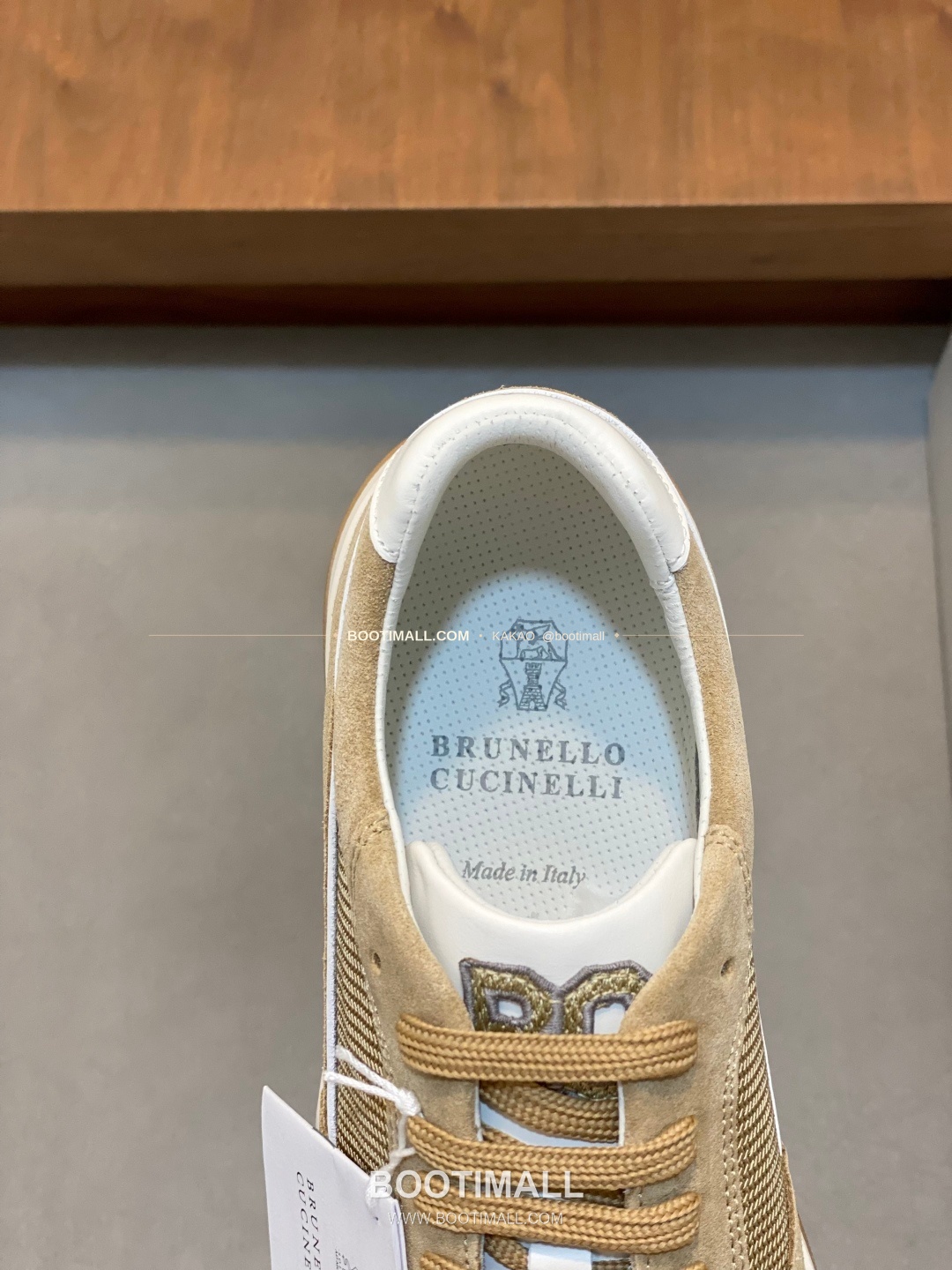 브루넬로쿠치넬리 캐시미어 스웨이드 펀칭 레이스업 스니커즈 베이지 Brunello Cucinelli Cashmere Suede Perforated Lace-Up Sneakers 7