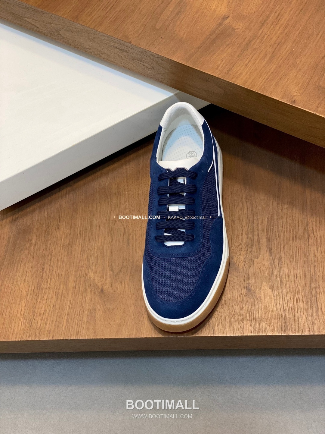 브루넬로쿠치넬리 캐시미어 스웨이드 펀칭 레이스업 스니커즈 네이비 Brunello Cucinelli Cashmere Suede Perforated Lace-Up Sneakers 6