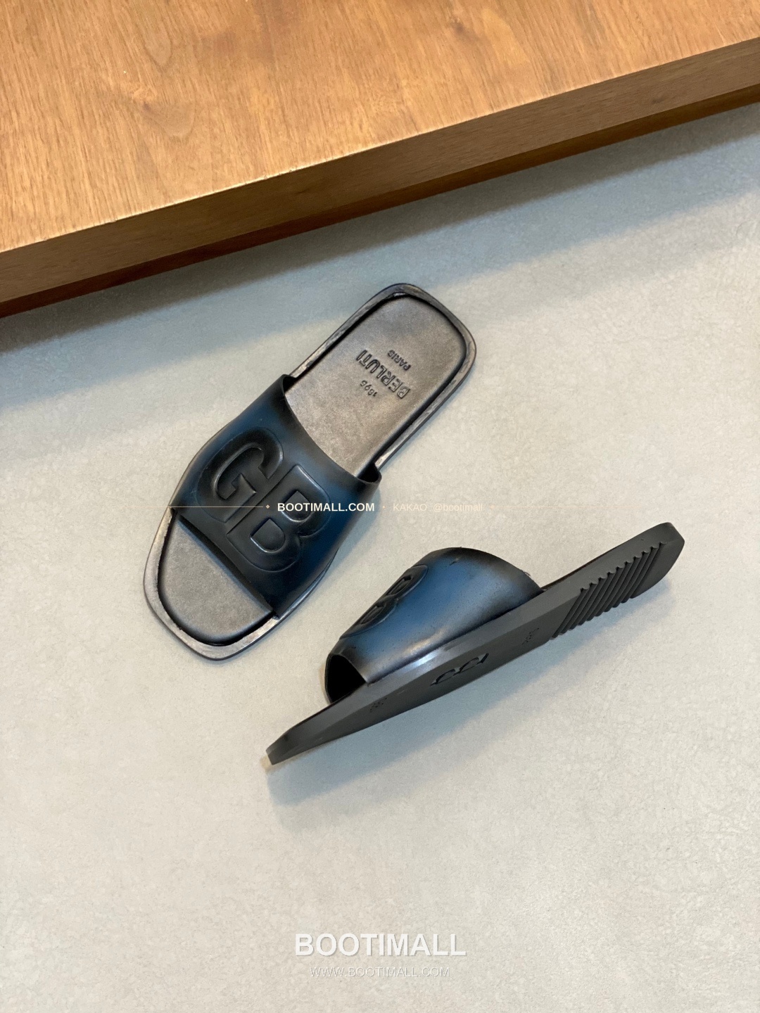 벨루티 베네치아가죽 핸드페인팅 슬라이드 샌들 네이비 Berluti Venezia Calfskin Hand Painted Slide Sandals 6