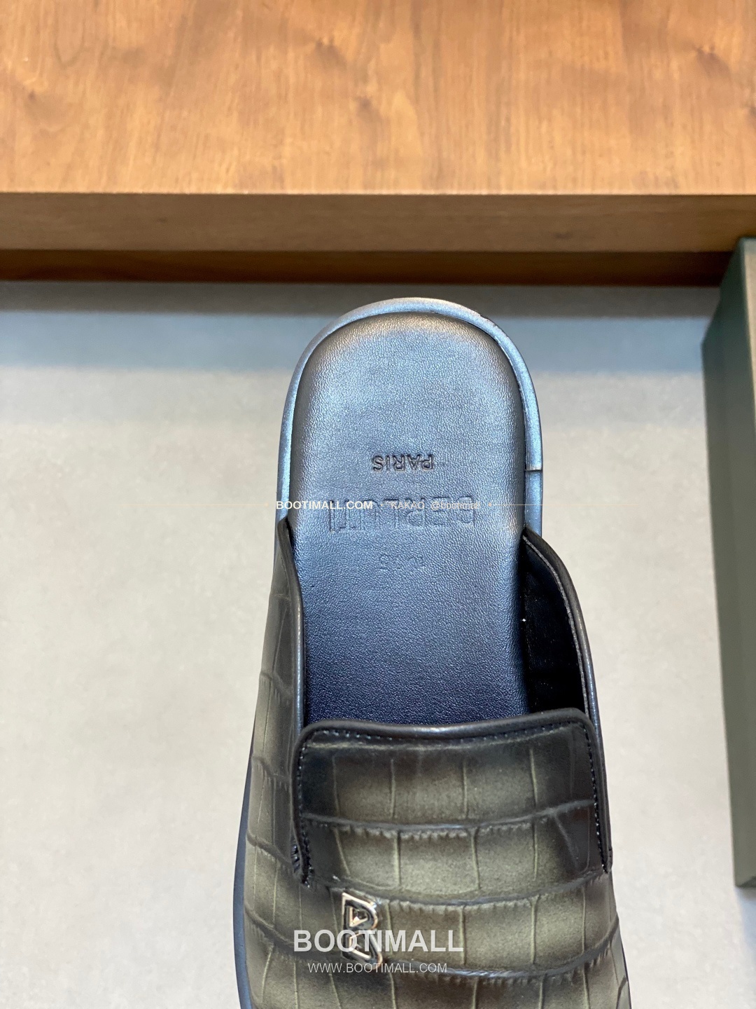 벨루티 송아지가죽 로고 슬립온 하프 샌들 다크그린 Berluti Calfskin Logo Slip-On Half Sandals 7