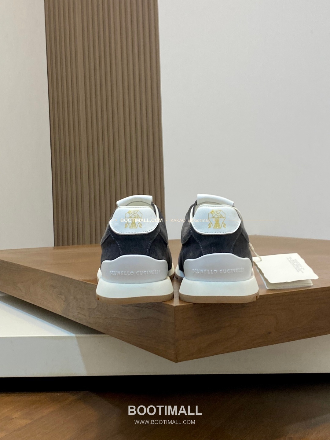 브루넬로쿠치넬리 송아지가죽 스웨이드 믹스 로고 레이스업 스니커즈 그레이 Brunello Cucinelli Calfskin Suede Mix Logo Lace-Up Sneakers 8