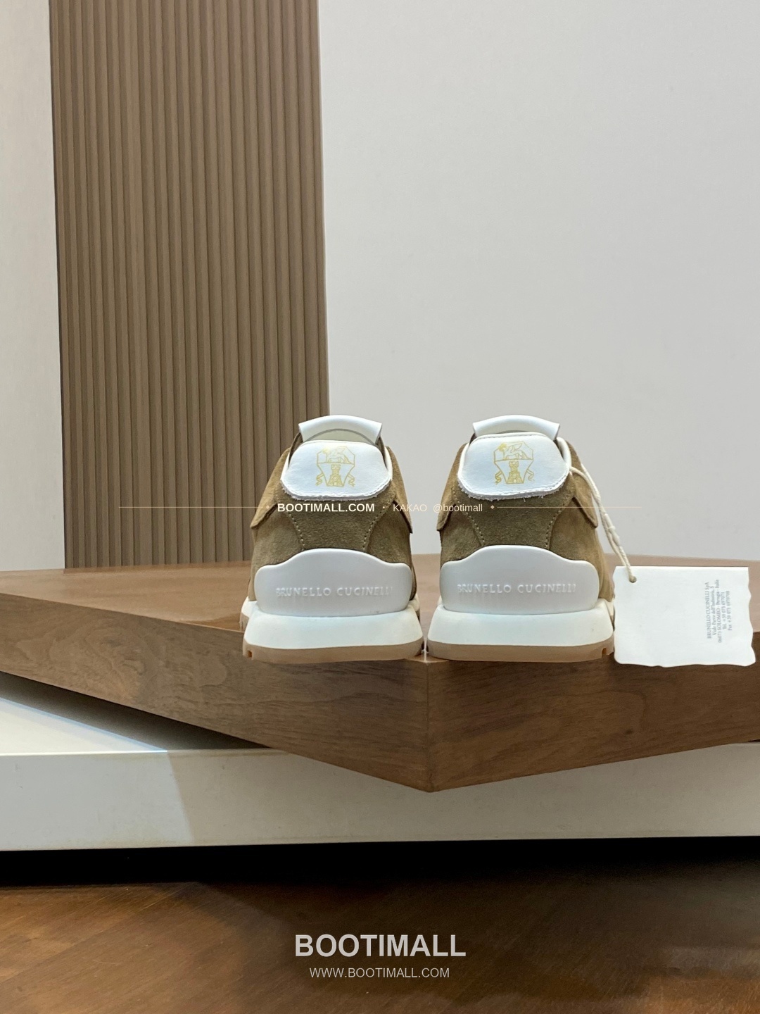 브루넬로쿠치넬리 송아지가죽 스웨이드 믹스 로고 레이스업 스니커즈 브라운 Brunello Cucinelli Calfskin Suede Mix Logo Lace-Up Sneakers 8