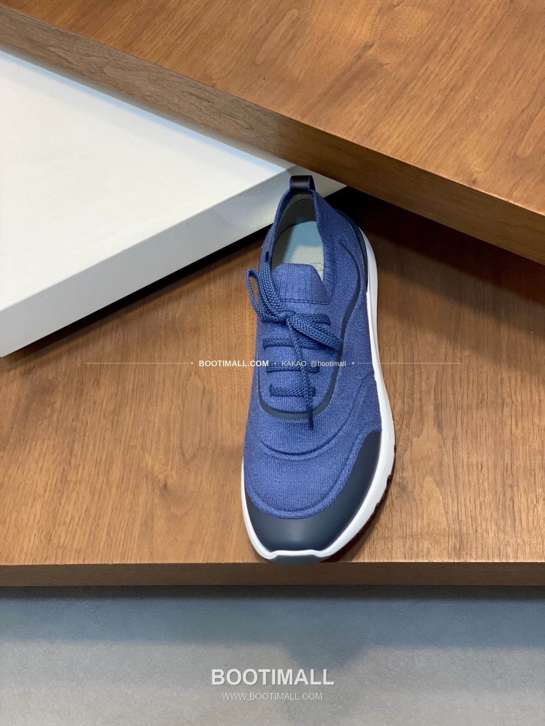 브루넬로쿠치넬리 스웨이드 플라이니트 믹스 로고 레이스업 스니커즈 네이비 Brunello Cucinelli Suede Flyknit Mix Logo Lace-Up Sneakers 6