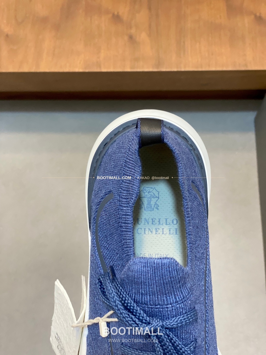 브루넬로쿠치넬리 스웨이드 플라이니트 믹스 로고 레이스업 스니커즈 네이비 Brunello Cucinelli Suede Flyknit Mix Logo Lace-Up Sneakers 7