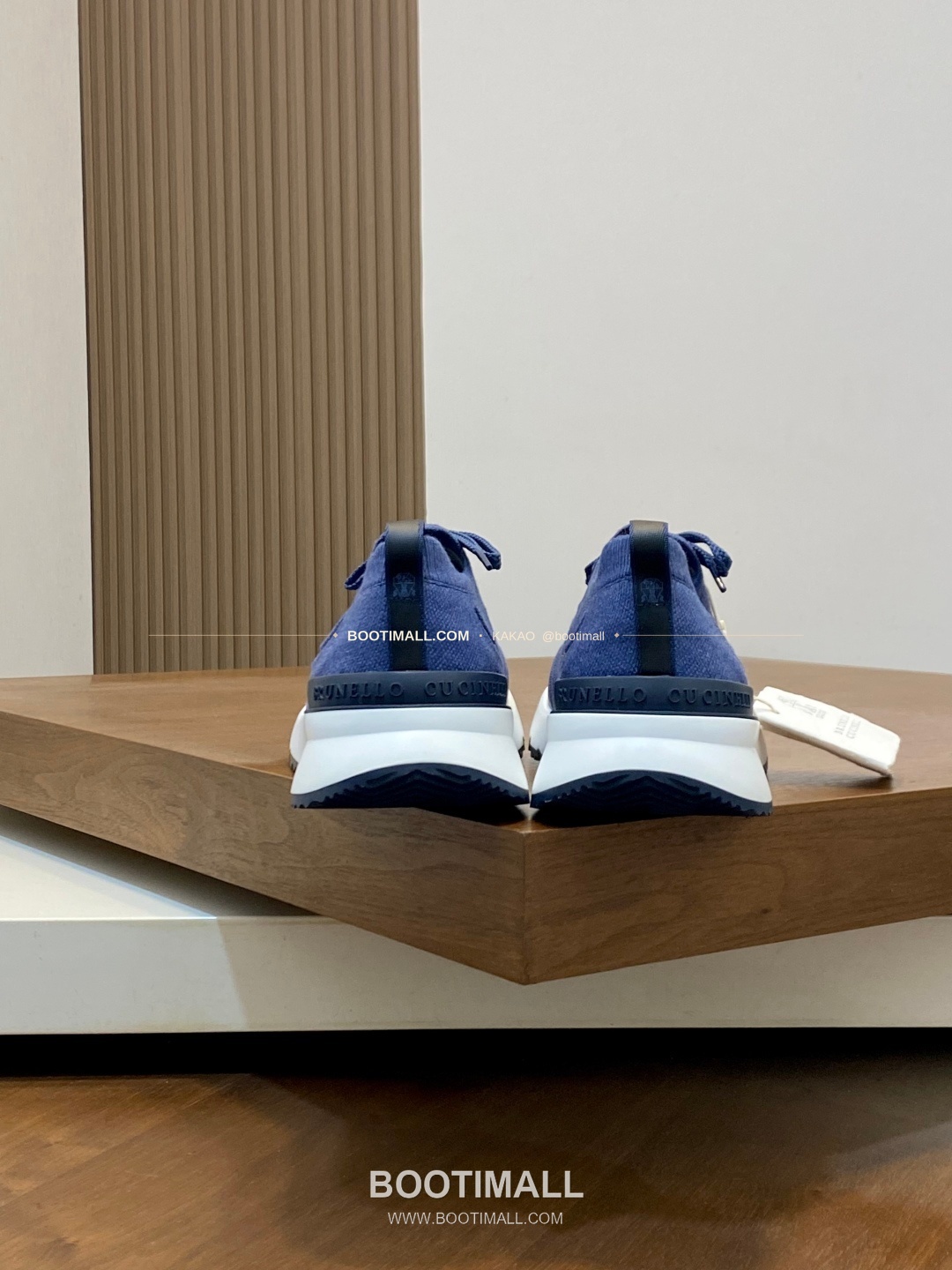 브루넬로쿠치넬리 스웨이드 플라이니트 믹스 로고 레이스업 스니커즈 네이비 Brunello Cucinelli Suede Flyknit Mix Logo Lace-Up Sneakers 8