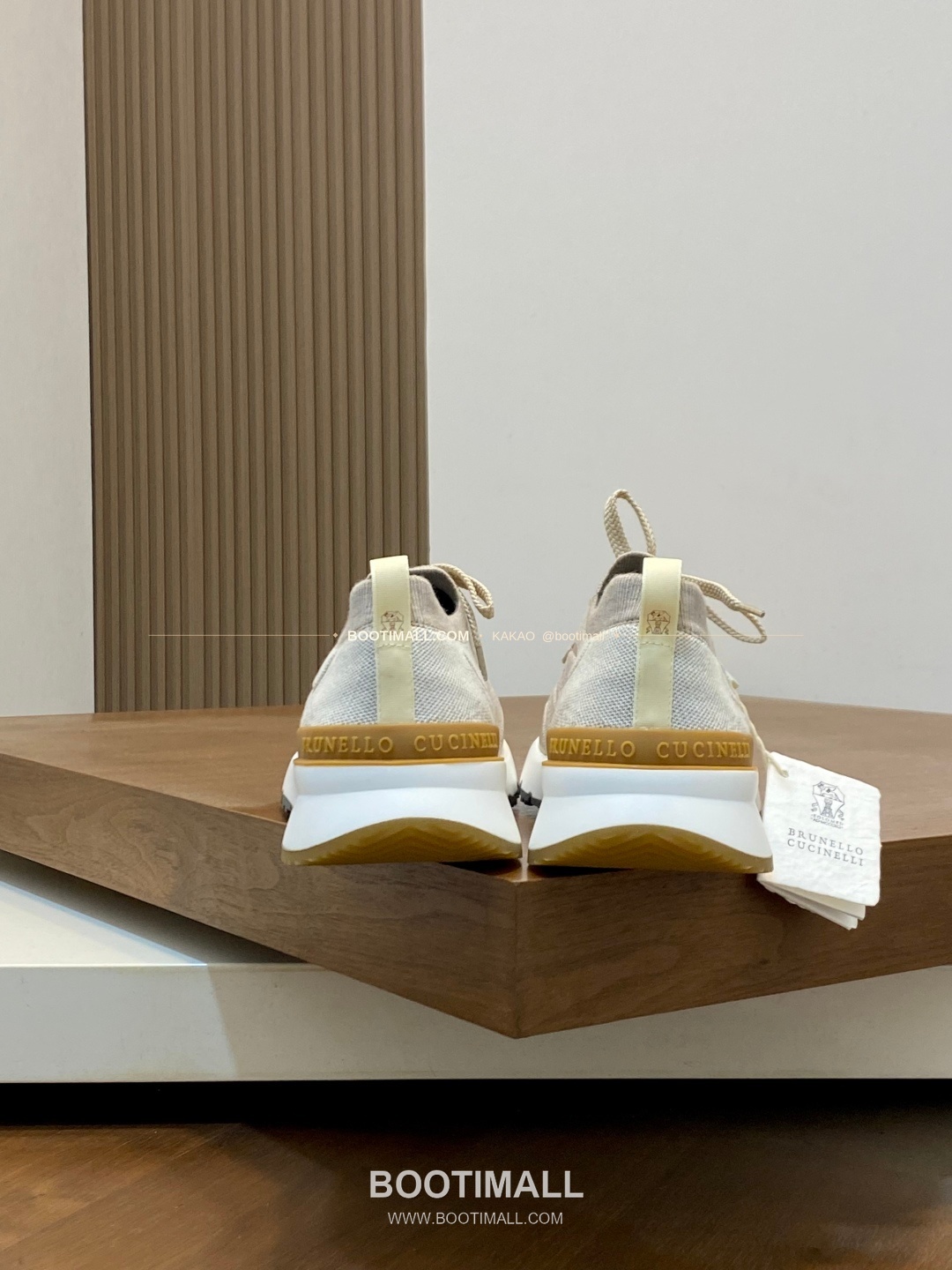 브루넬로쿠치넬리 스웨이드 플라이니트 믹스 로고 레이스업 스니커즈 베이지 Brunello Cucinelli Suede Flyknit Mix Logo Lace-Up Sneakers 8