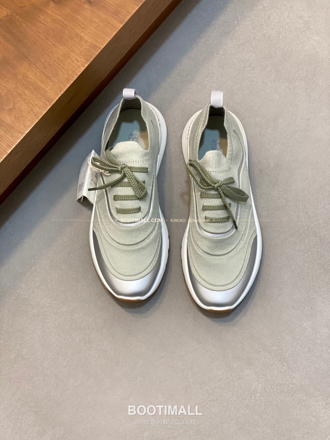 브루넬로쿠치넬리 스웨이드 플라이니트 믹스 로고 레이스업 스니커즈 Brunello Cucinelli Suede Flyknit Mix Logo Lace-Up Sneakers 1