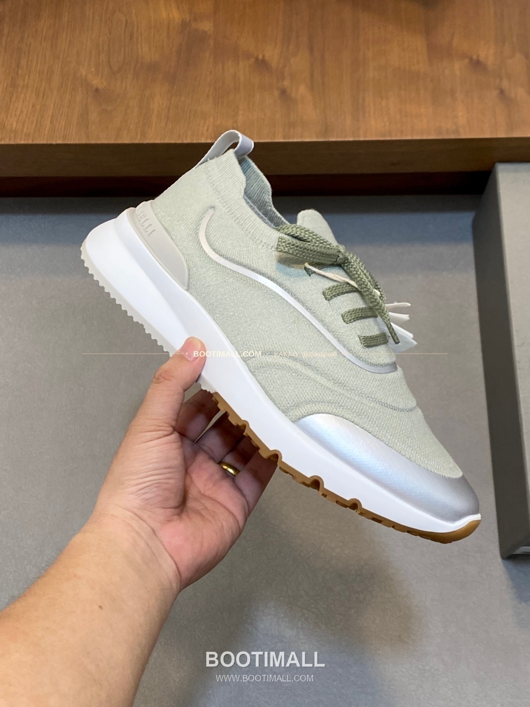 브루넬로쿠치넬리 스웨이드 플라이니트 믹스 로고 레이스업 스니커즈 Brunello Cucinelli Suede Flyknit Mix Logo Lace-Up Sneakers 4