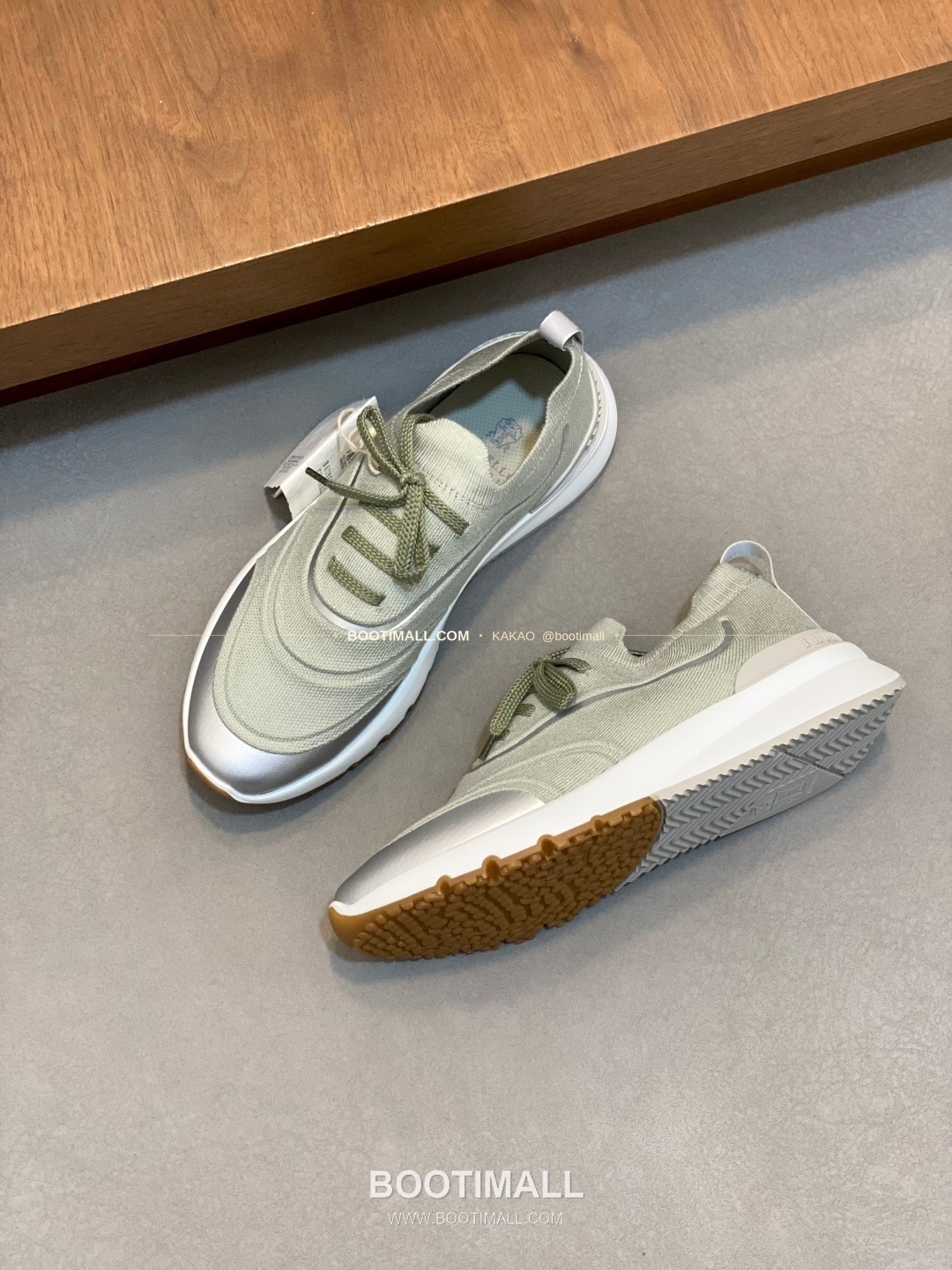 브루넬로쿠치넬리 스웨이드 플라이니트 믹스 로고 레이스업 스니커즈 Brunello Cucinelli Suede Flyknit Mix Logo Lace-Up Sneakers 5