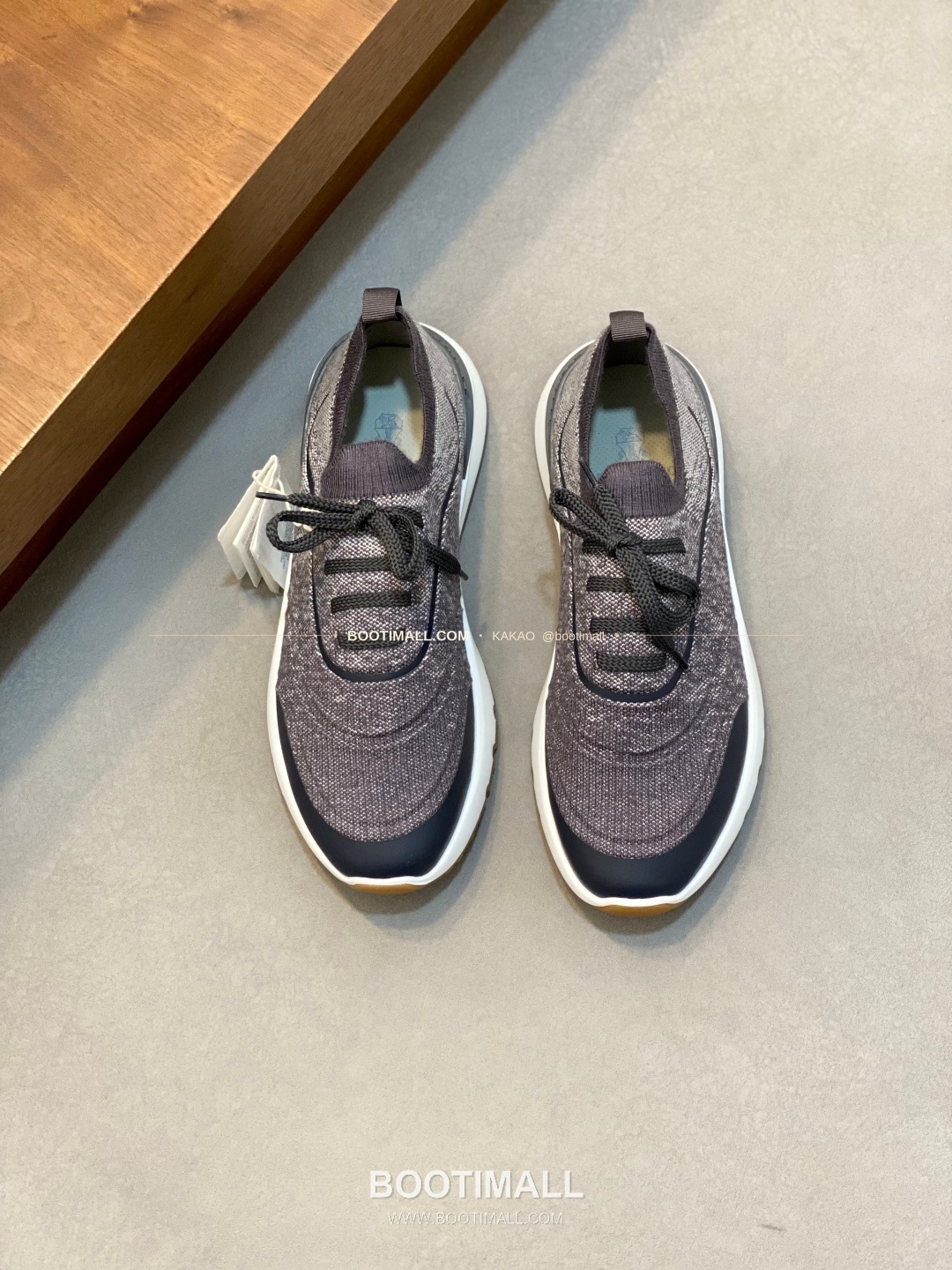 브루넬로쿠치넬리 스웨이드 플라이니트 믹스 로고 레이스업 스니커즈 Brunello Cucinelli Suede Flyknit Mix Logo Lace-Up Sneakers 1