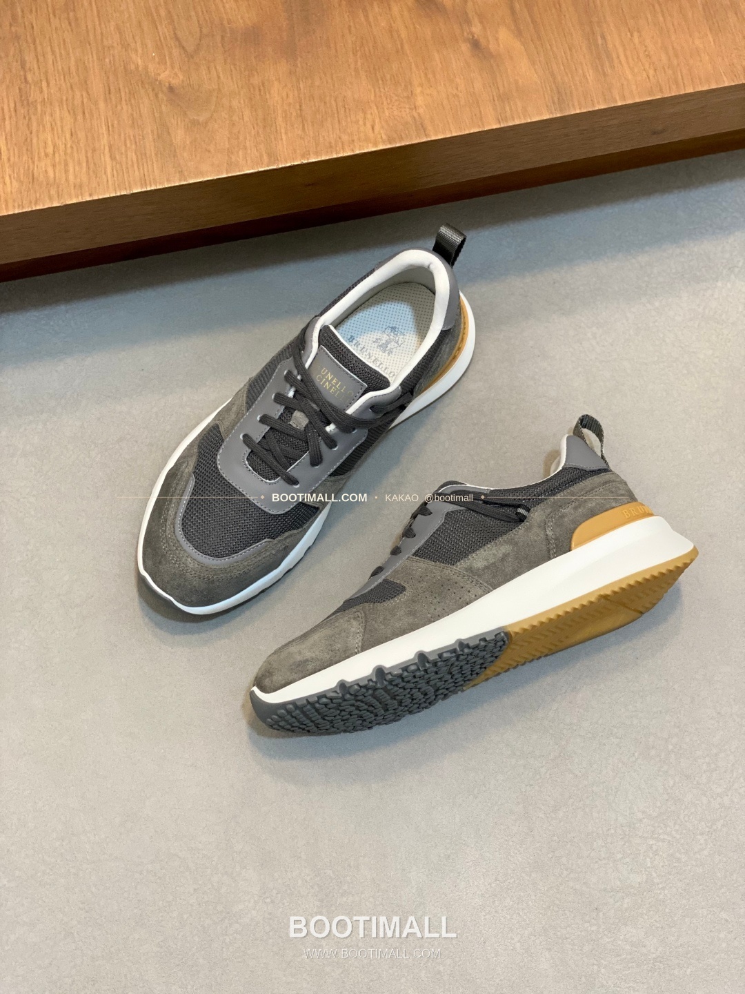 브루넬로쿠치넬리 캐시미어 스웨이드 펀칭 레이스업 스니커즈 그레이 Brunello Cucinelli Cashmere Suede Perforated Lace-Up Sneakers 5