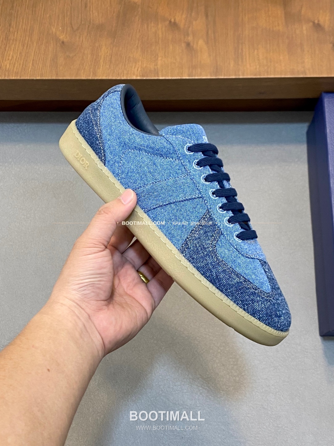 디올 D-스케치 테크 메쉬 로고 레이스업 스니커즈 블루 Dior D-Sketch Tech Mesh Logo Lace-Up Sneakers 4