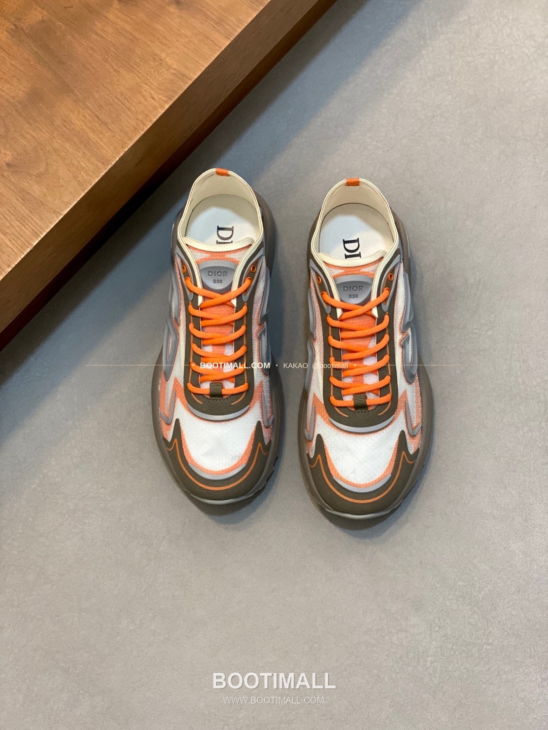 디올 B30 카운트다운 테크 메쉬 로고 레이스업 스니커즈 오렌지 Dior B30 Countdown Tech Mesh Logo Lace-Up Sneakers 1