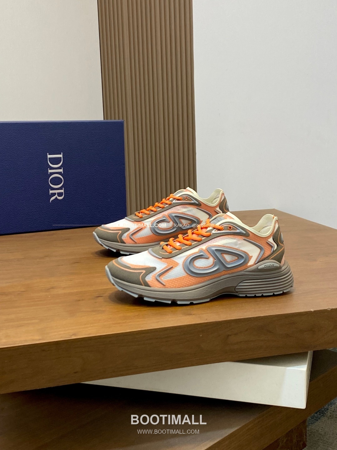 디올 B30 카운트다운 테크 메쉬 로고 레이스업 스니커즈 오렌지 Dior B30 Countdown Tech Mesh Logo Lace-Up Sneakers 3