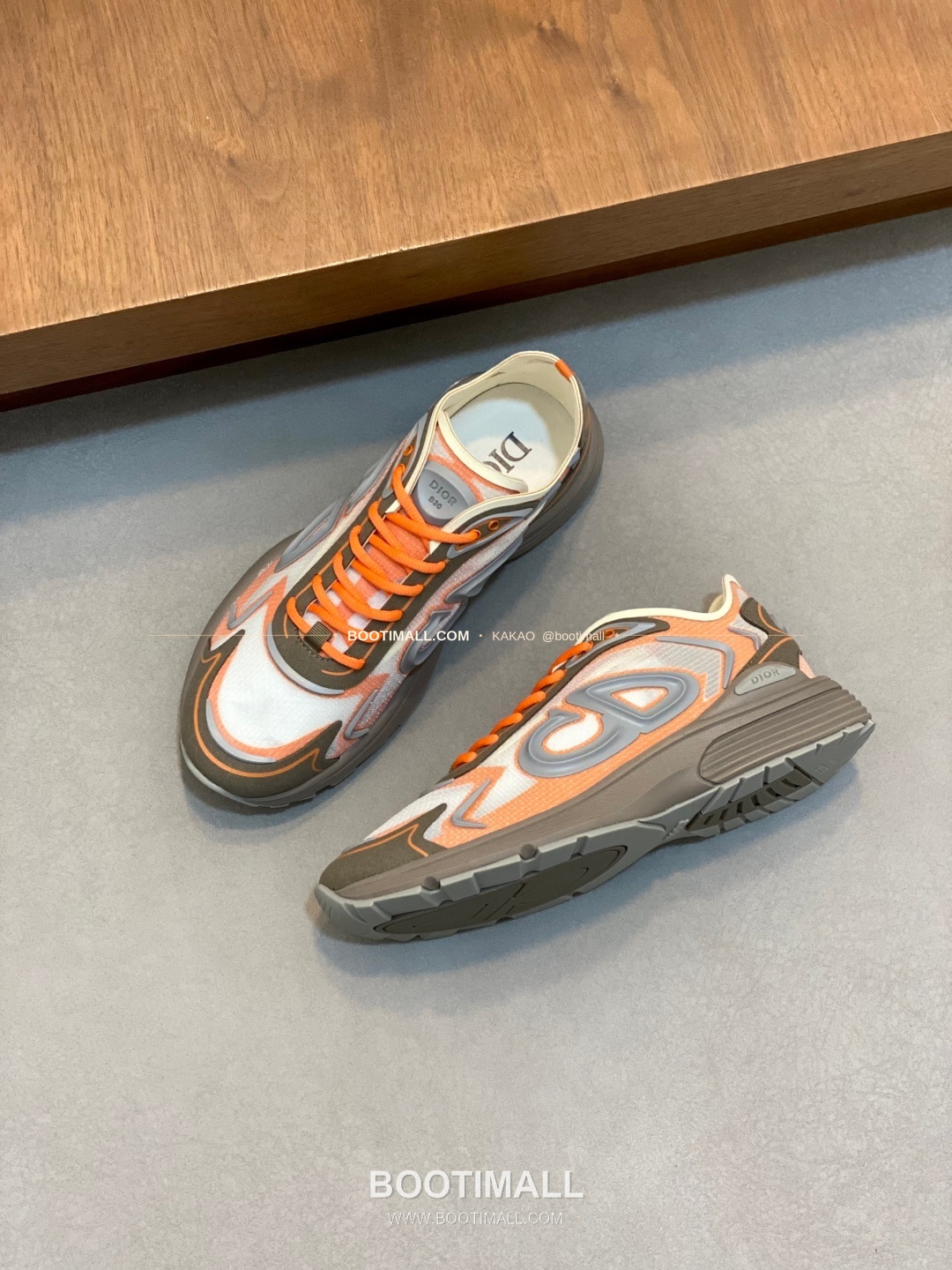 디올 B30 카운트다운 테크 메쉬 로고 레이스업 스니커즈 오렌지 Dior B30 Countdown Tech Mesh Logo Lace-Up Sneakers 5