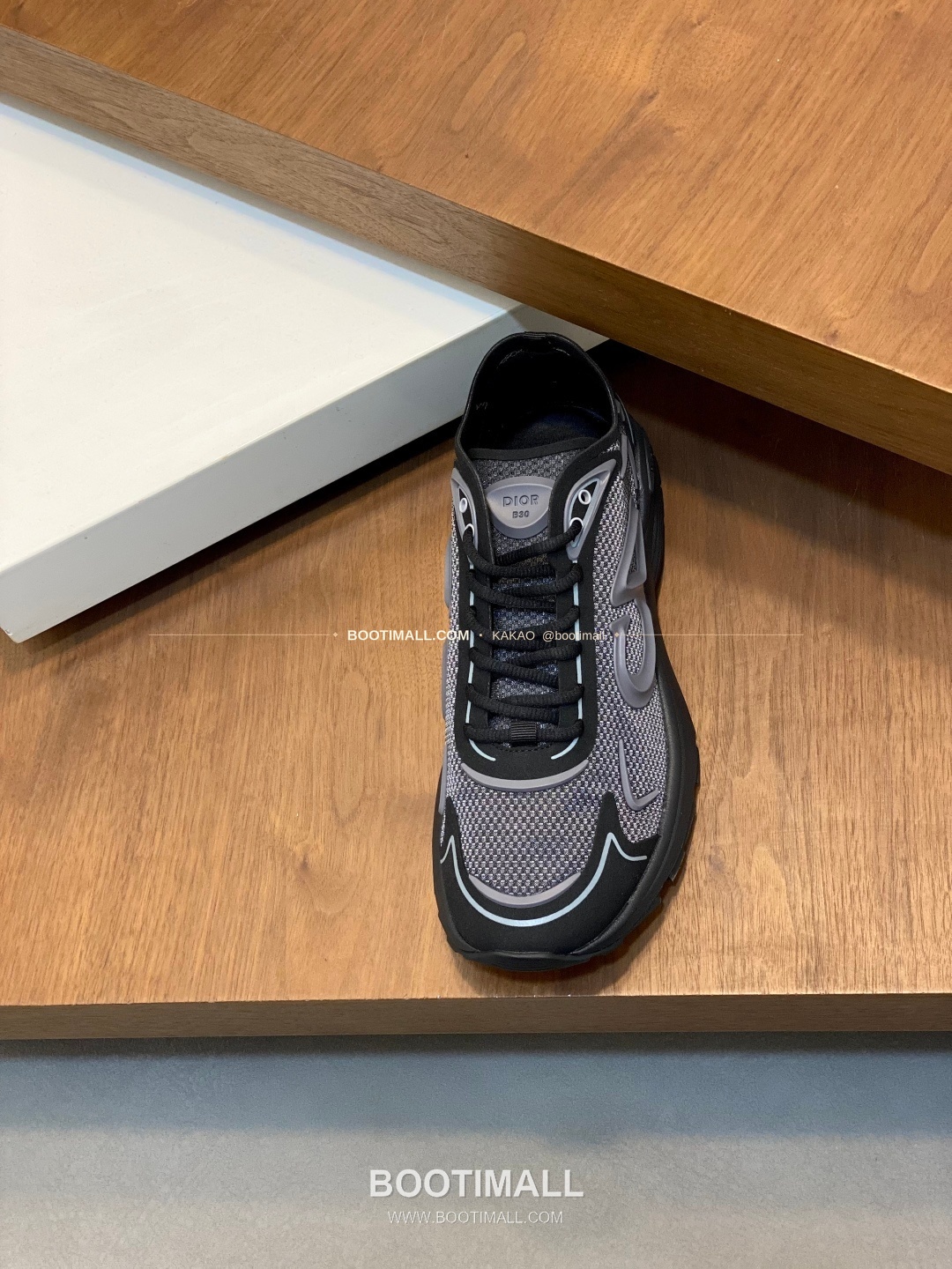 디올 B30 카운트다운 테크 메쉬 로고 레이스업 스니커즈 블랙 Dior B30 Countdown Tech Mesh Logo Lace-Up Sneakers 6